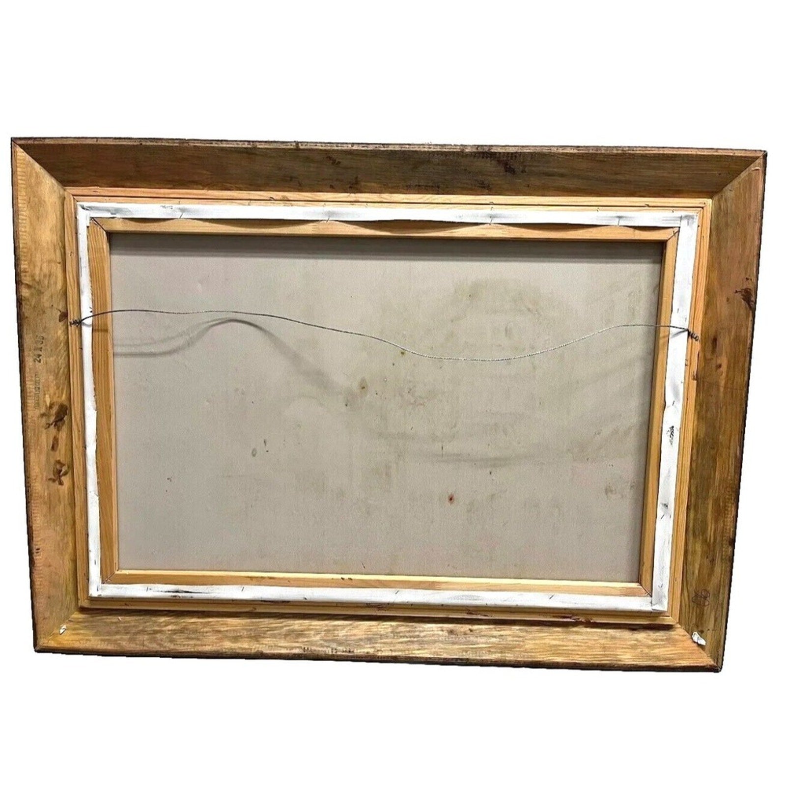 P. Hunter Paris Eiffel Tower Oil on Canvas Large Wood Frame 36in x 24 in