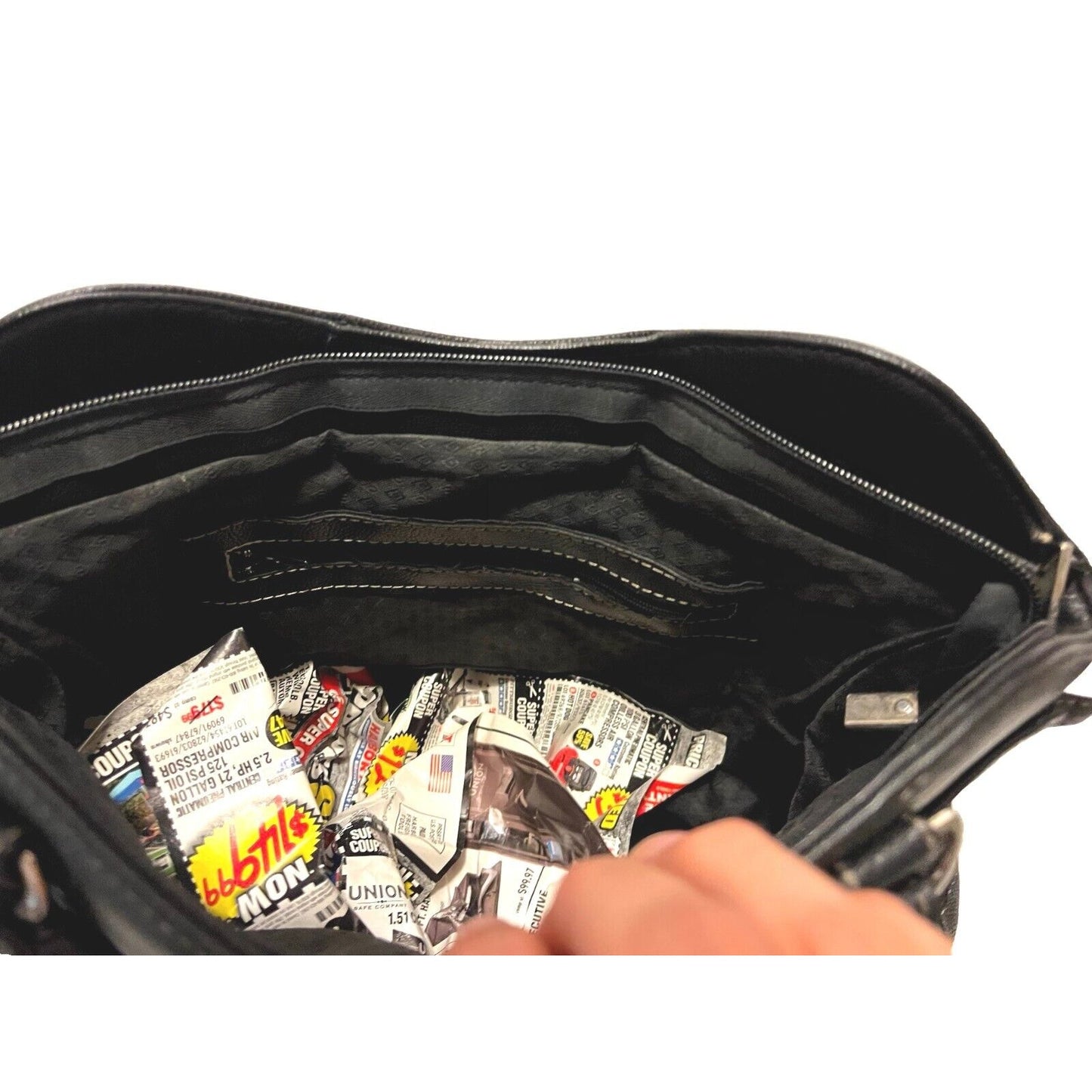 Genuine Leather Black Women's Clutch Handbag Purse Bag Handmade Custom Made