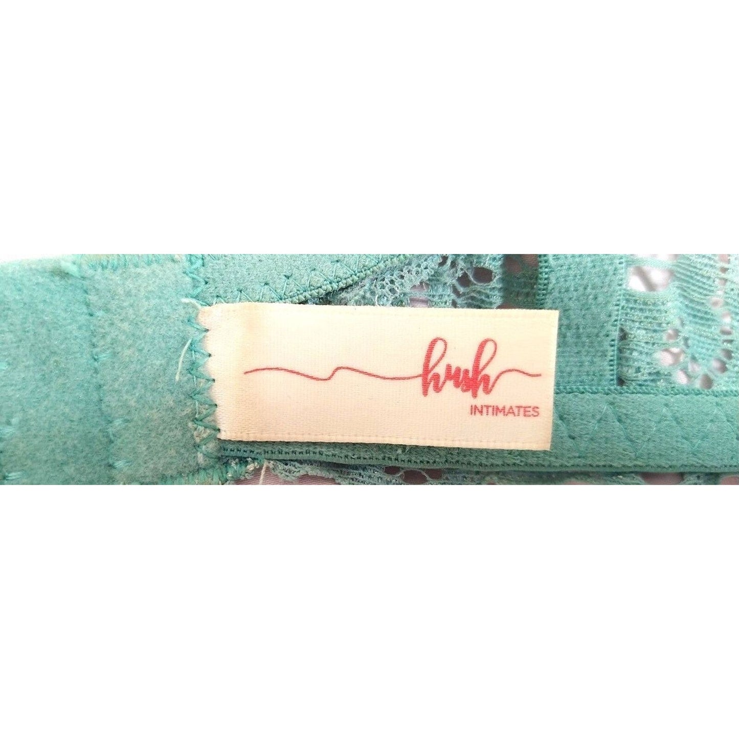 Hush intimates 34C women's push up bra green lace