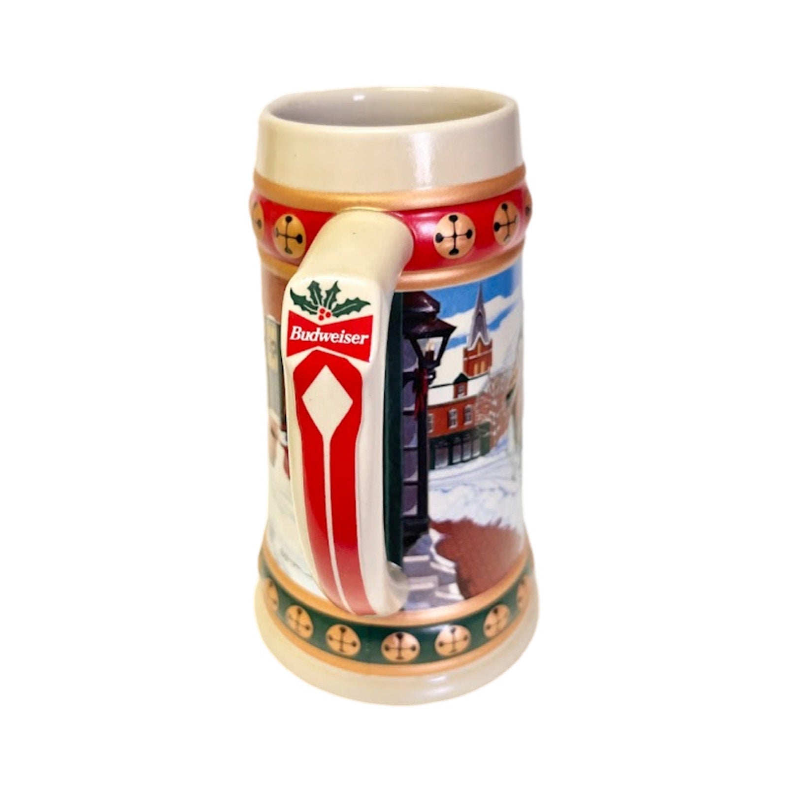 Vintage 1993 Anheuser Busch Budweiser Holiday Beer Stein Mug Cup Clydesdales