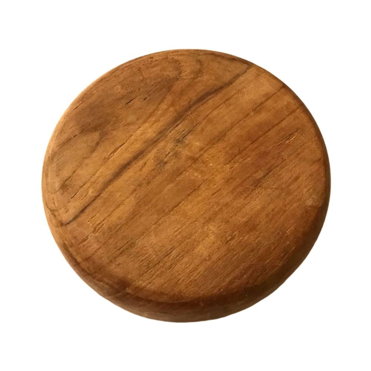 Vintage Wooden Serving Deep Plate Bowl Round Brown Dinning