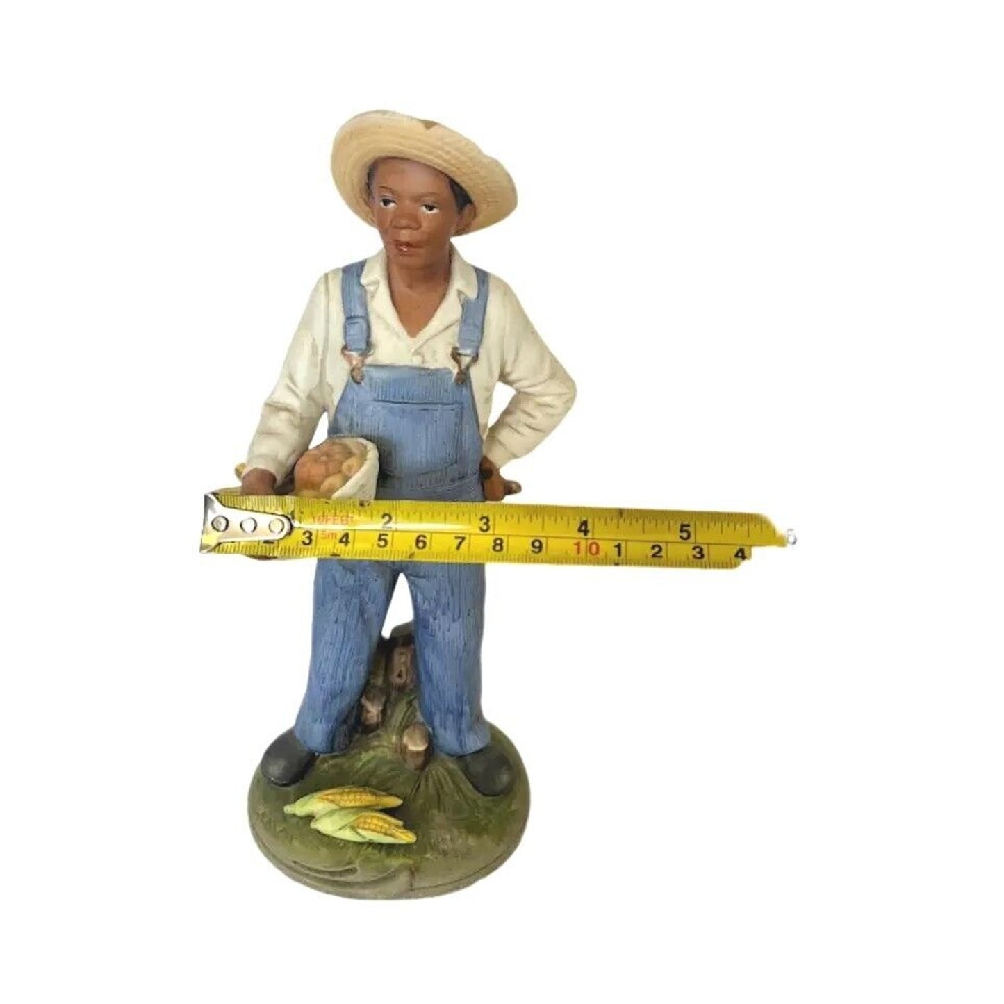 Homco Vintage 1472 Home Interiors Black Man Figurine Farmer Harvest Collection