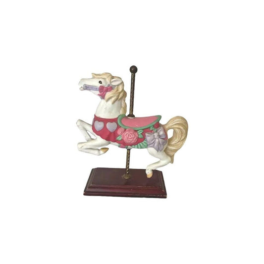 AVON Figurine Source of Fine Collectibles 1996 Carousel Ceramic Prancing Horse