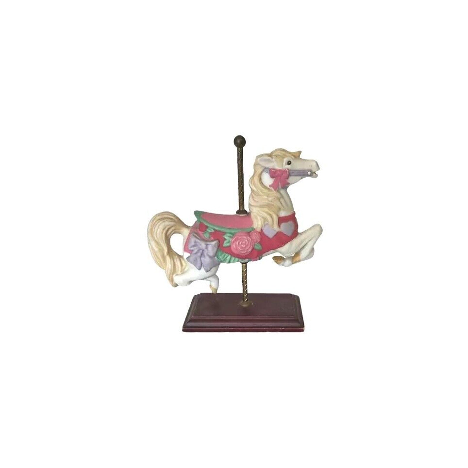 AVON Figurine Source of Fine Collectibles 1996 Carousel Ceramic Prancing Horse