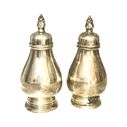 Royal Danish Salt Pepper Shakers Set International Sterling Silver 1939