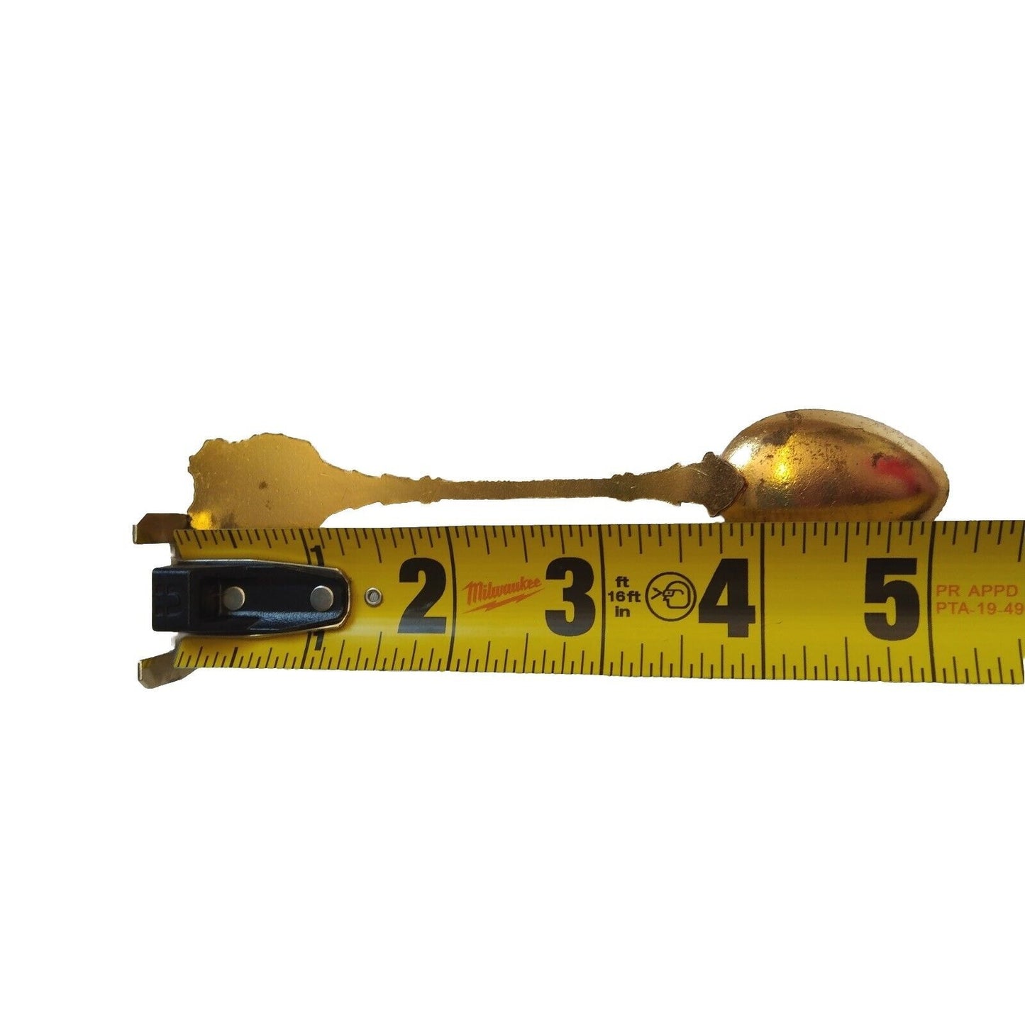 Vintage Souvenir Spoon Praha Czechoslovakia Collectible Gold Tone Enamel