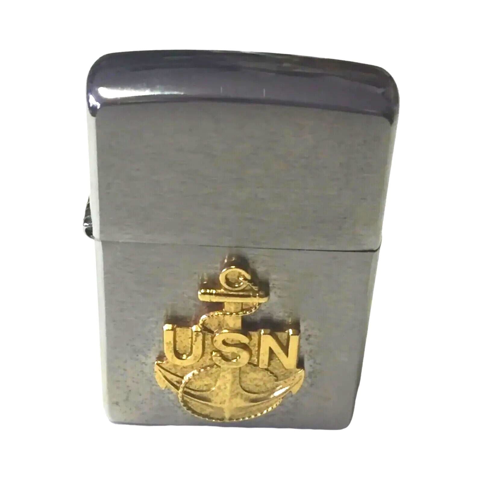 Zippo Lighter Bradford Pa Usa Usn Us Navy Silver Tone 2012