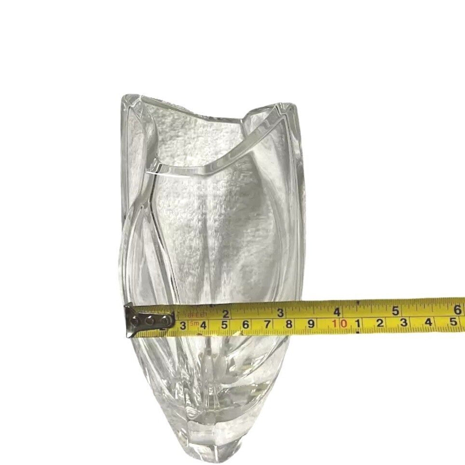 Vintage Baccarat Clear Crystal "Giverny" Vase By Robert Rigot signed France 9"H