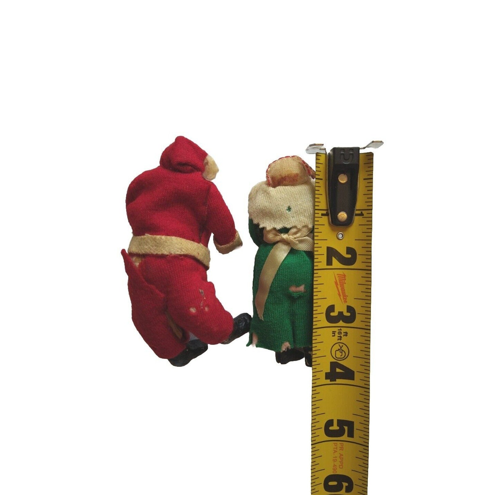 Vintage Mr. & Mrs. Santa Claus Dolls Toys with Grandchild Fabric Cloth