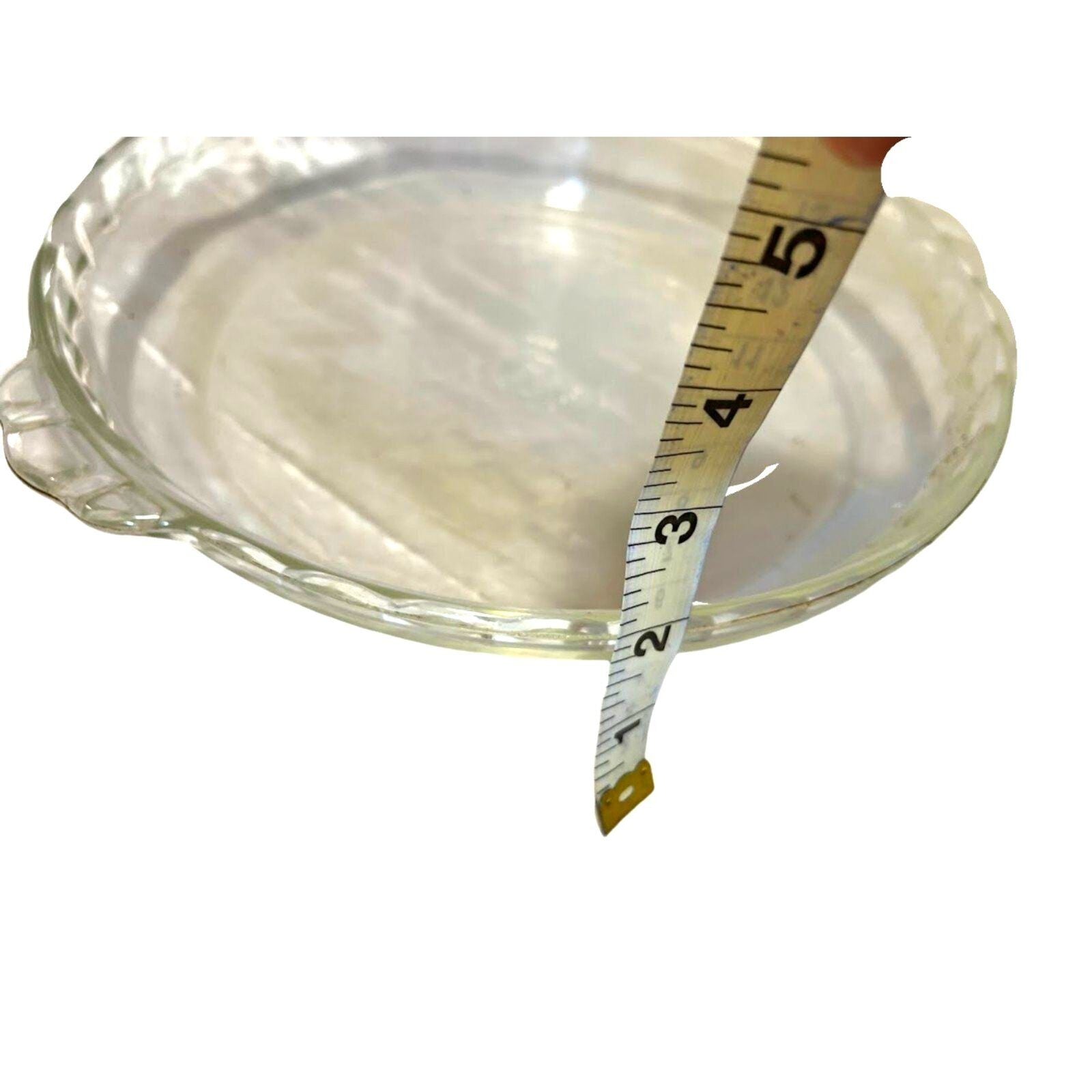 Vintage Serving Platter Dish Tray Round Clear Glass