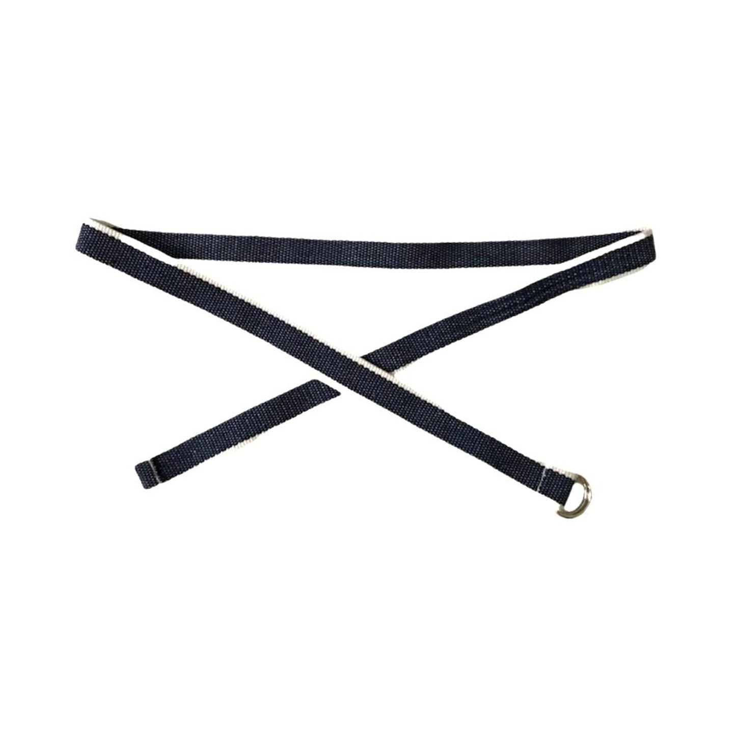 Vintage Women`s Belt Dark Navy Blue Fabric White Border