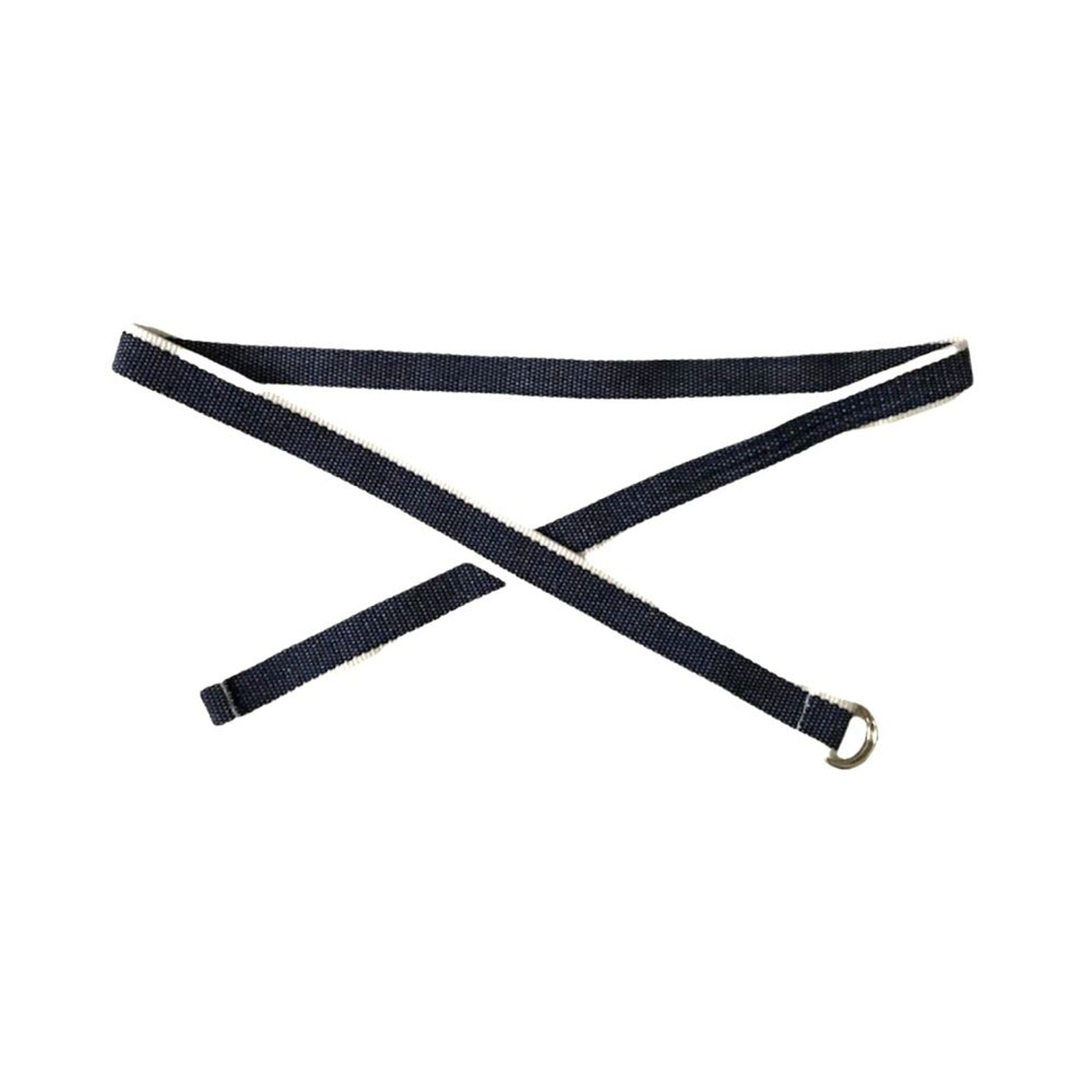 Vintage Women`s Belt Dark Navy Blue Fabric White Border