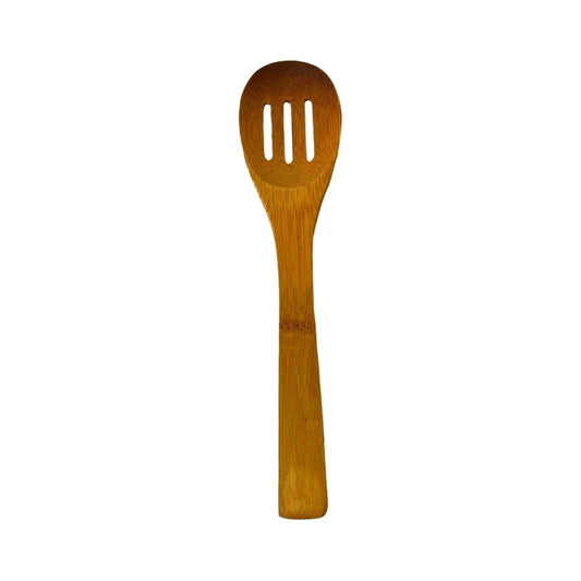 Frying Slotted Wooden Spoon Spatula Round Turner Wok Kitchen Utensil Cooking