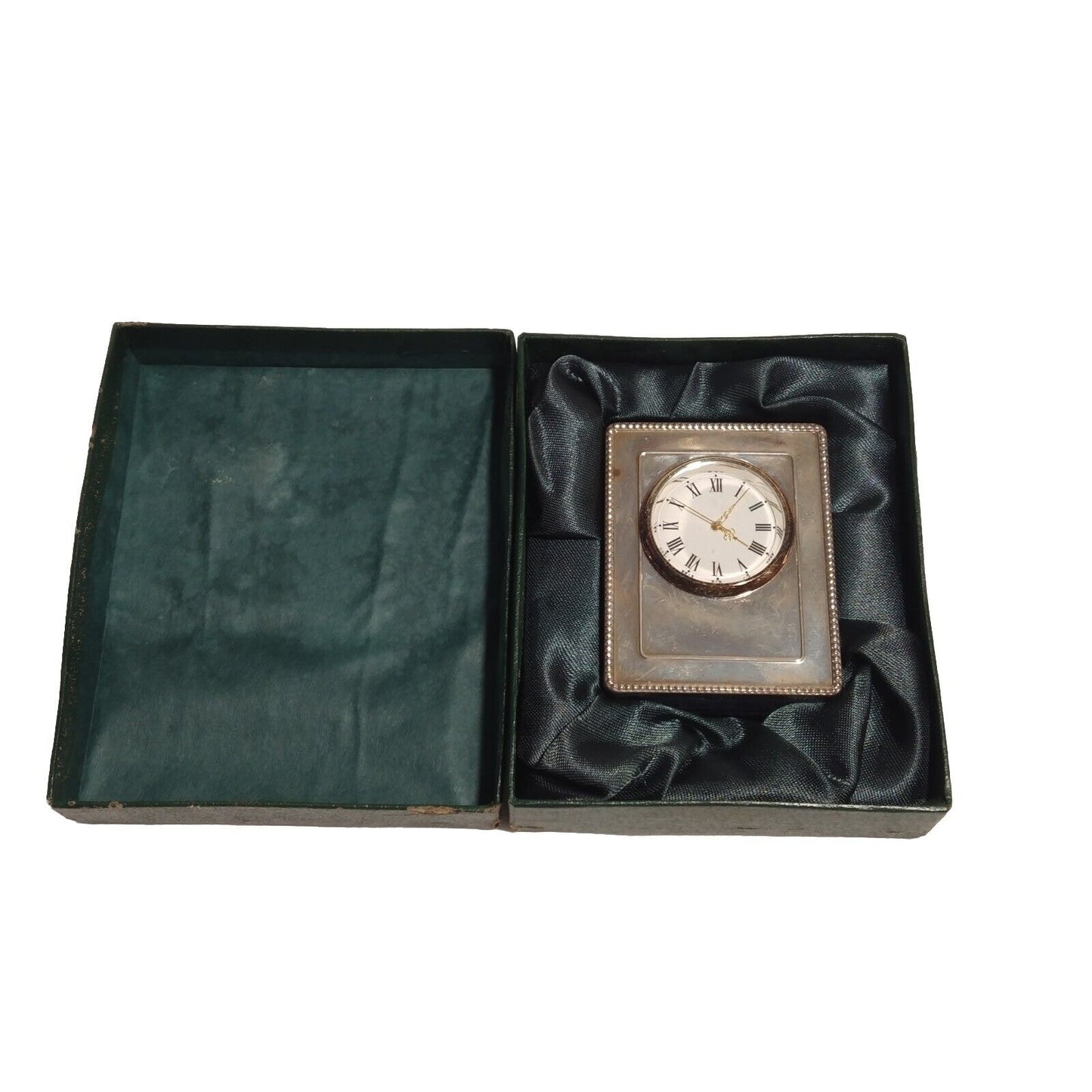 Kitney & Co Vintage Silver Mantle Clock Stand Frame Miniature Kitney & Co 1993