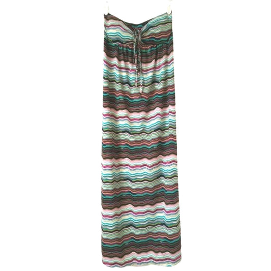Silvergate maxi top strapless dress zig-zag lines M