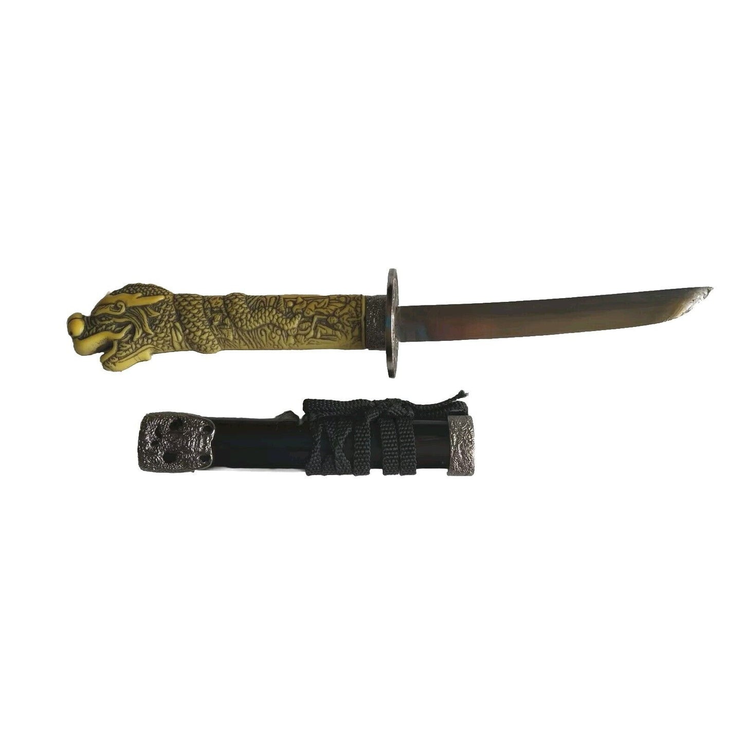 White Dragon Japanese Samurai Katana Short Sword Stainless Steel Blade