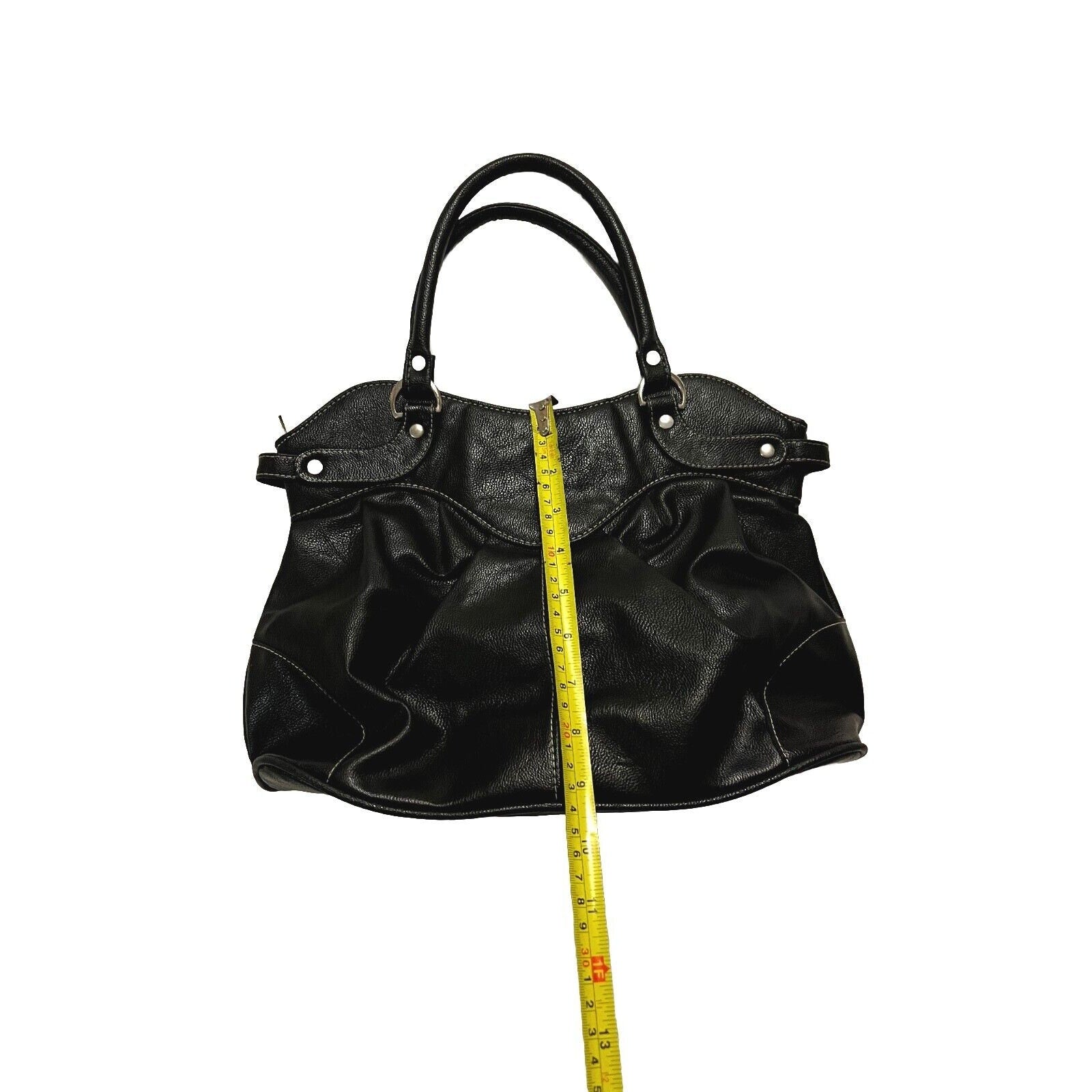 Genuine Leather Black Women's Clutch Handbag Purse Bag Handmade Custom Made