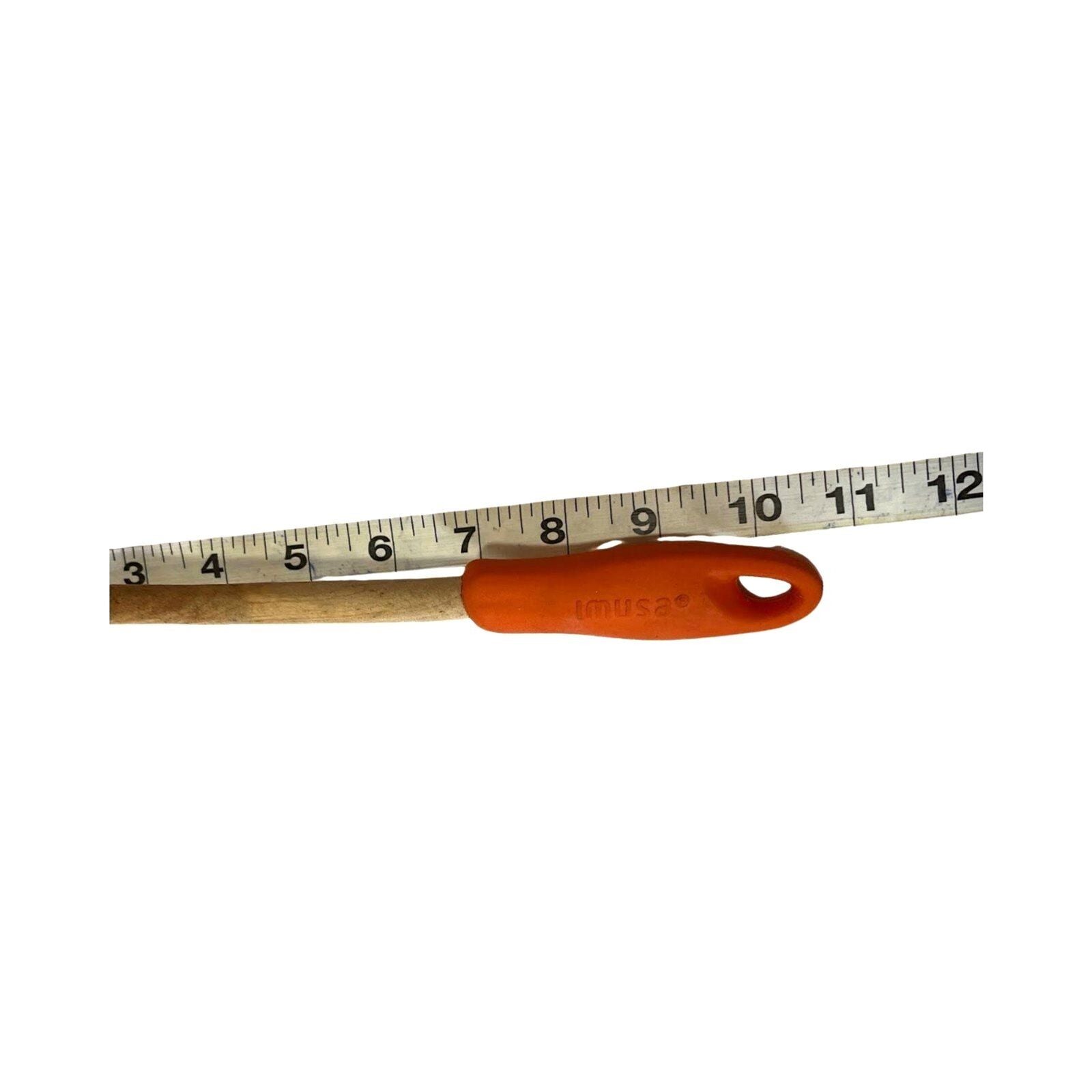 Imusa Wooden Spatula Orange Silicon Handle Kitchen Utensil Cooking