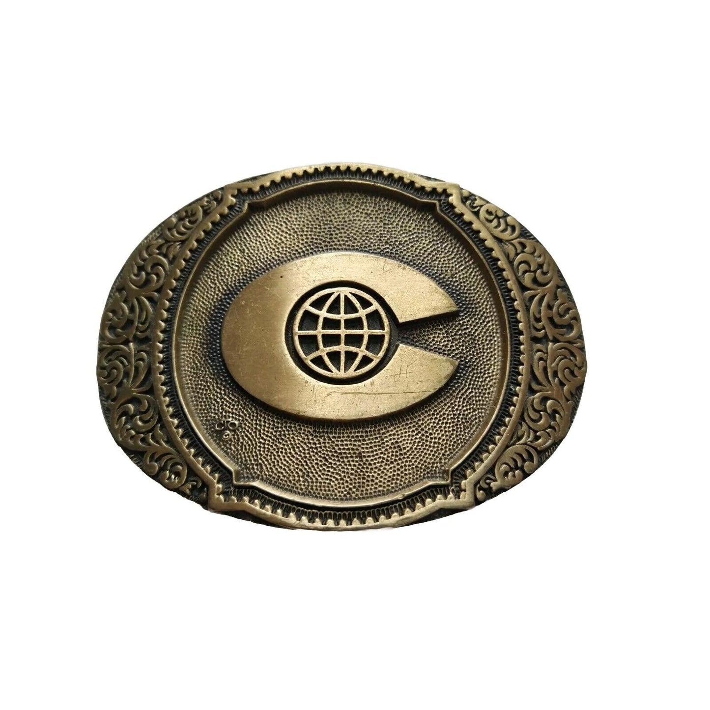 Vintage O.C Tanner Solid Brass Company Belt Buckle 1981 Oval