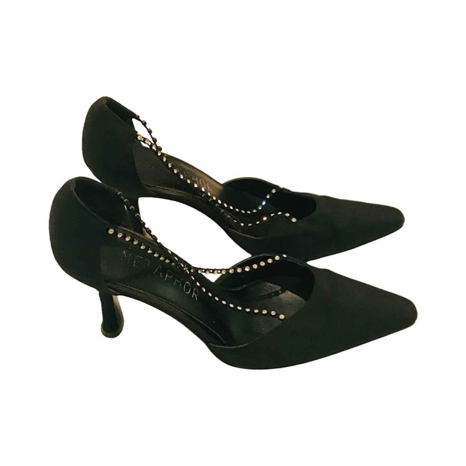 Metaphor Angie Women's High Heels Pumps Shoes Elegant Black 6.5 M