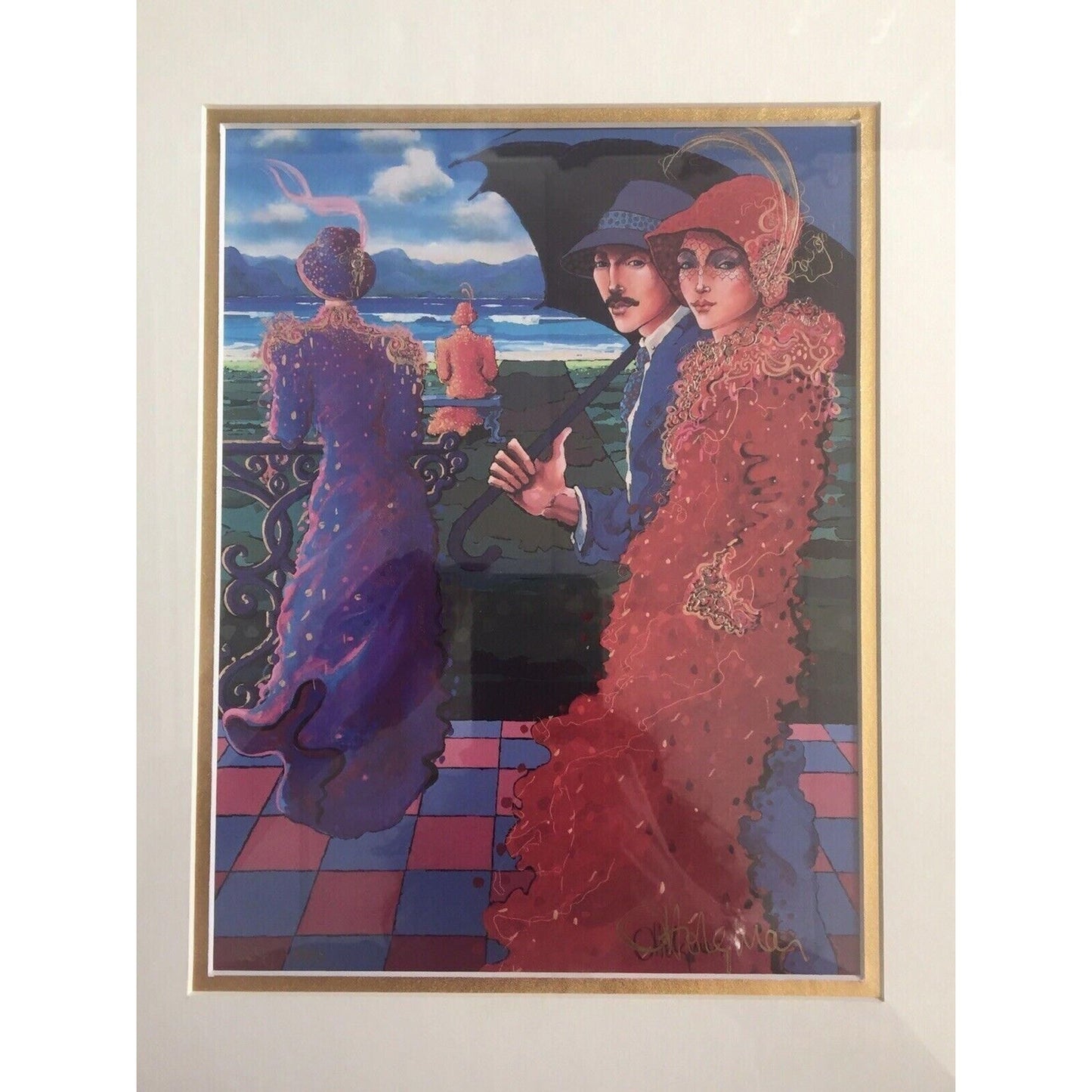 Serigraph Otto Aguiar Original Limited Edition Signed ‘Atanazio Beach’ Fine Art