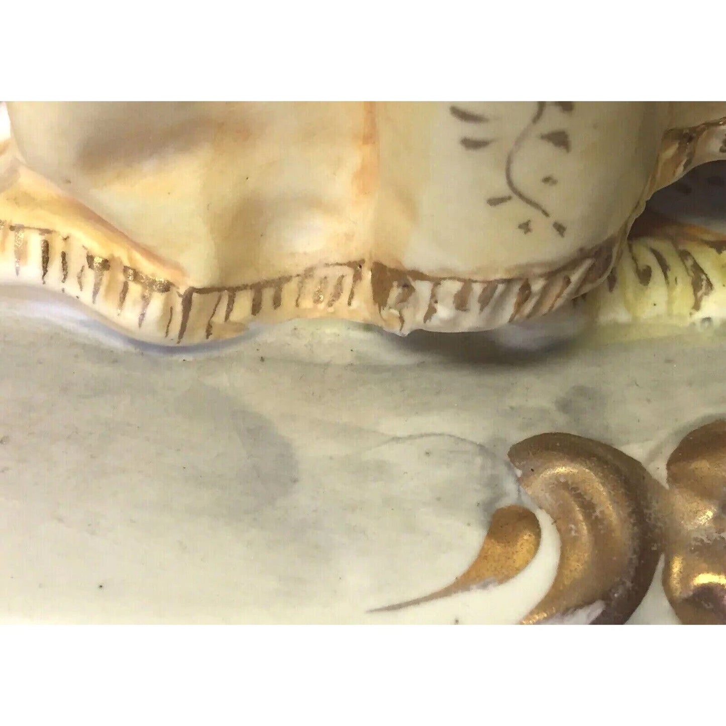Antique Rococo Majolica Porcelain Figurine Lady And Gentleman Italy