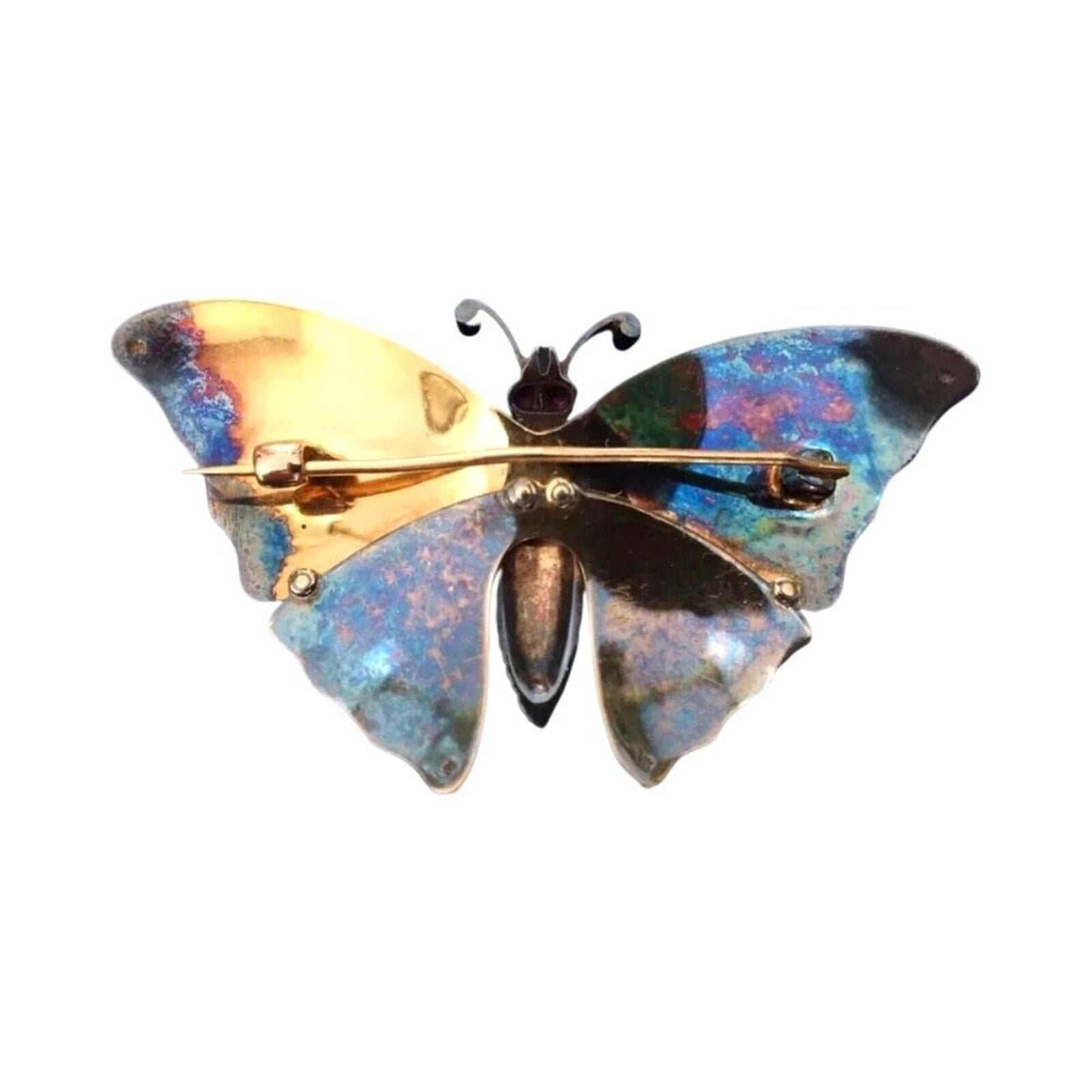 Fabergé Victor Mayer European Cut Diamonds 18K Yellow Gold Butterfly Brooch