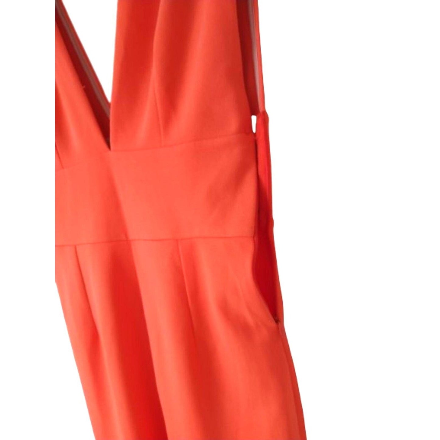 Win Win Apparel Women's Orange Romper Jumpsuit Size XS Sleeveless V-Neck