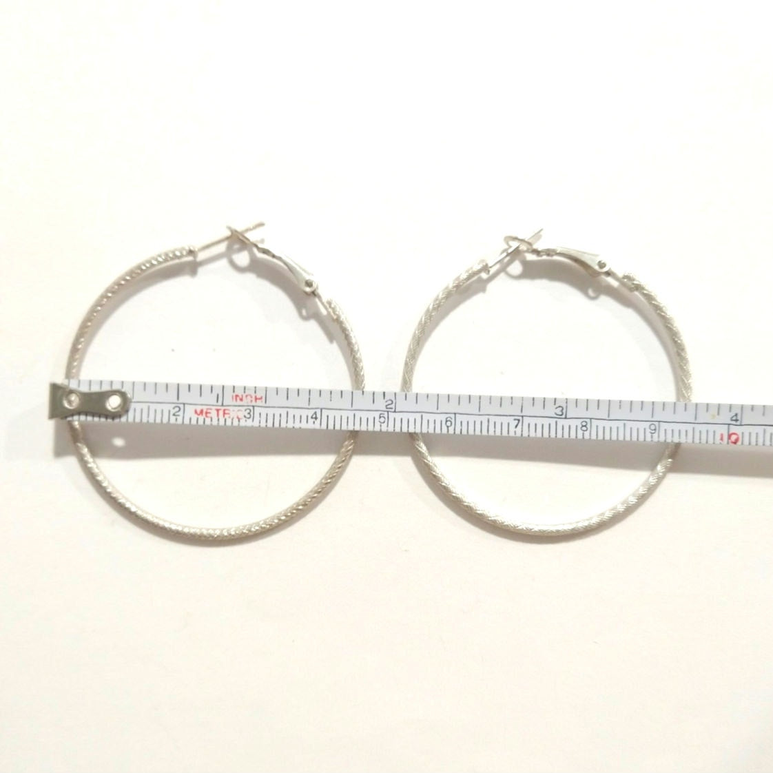 Vintage Silver Plated Hoop Earrings Lightweight