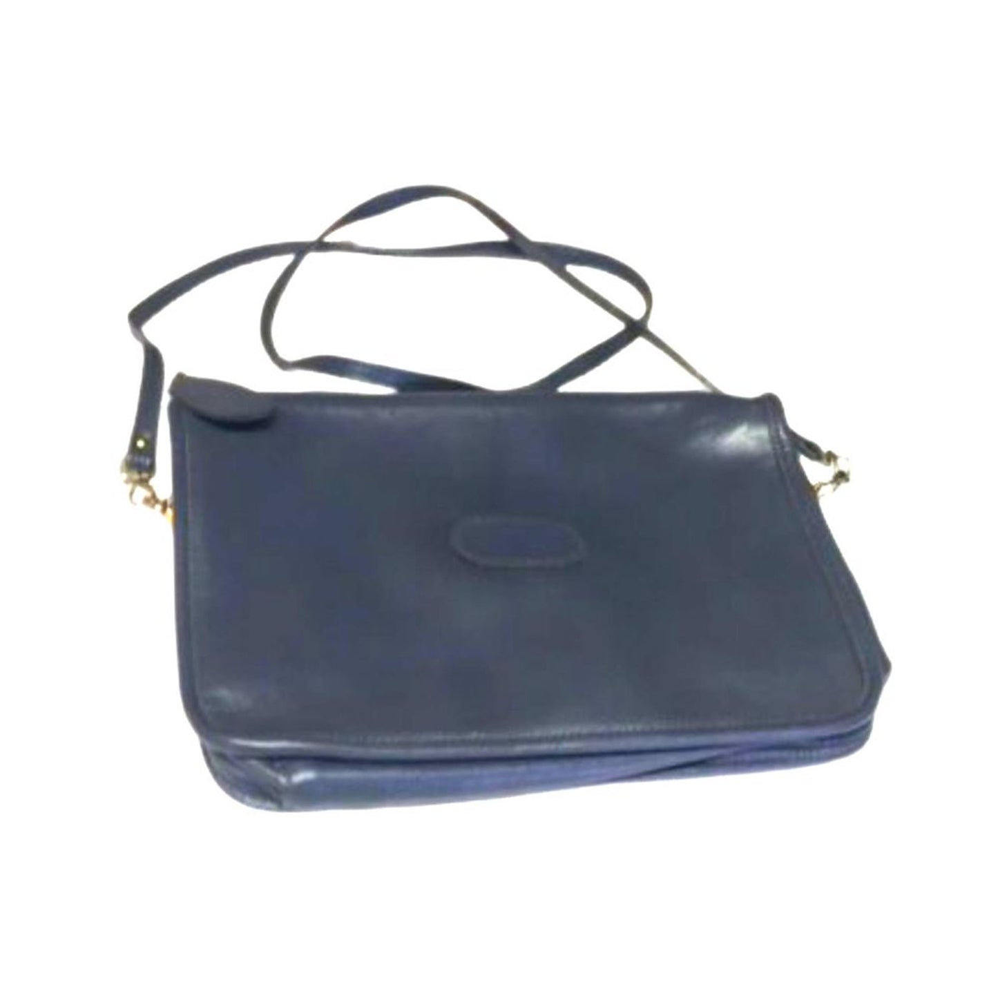 Vintage Etra Women's Classic Navy Blue Crossbody Bag Genuine Leather