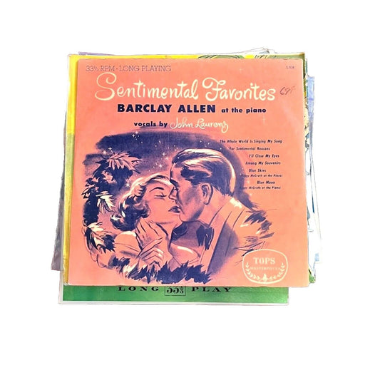 Sentimental Favorites-Barclay Allen(piano)John Laurenz 10" Tops Vinyl Lp Record