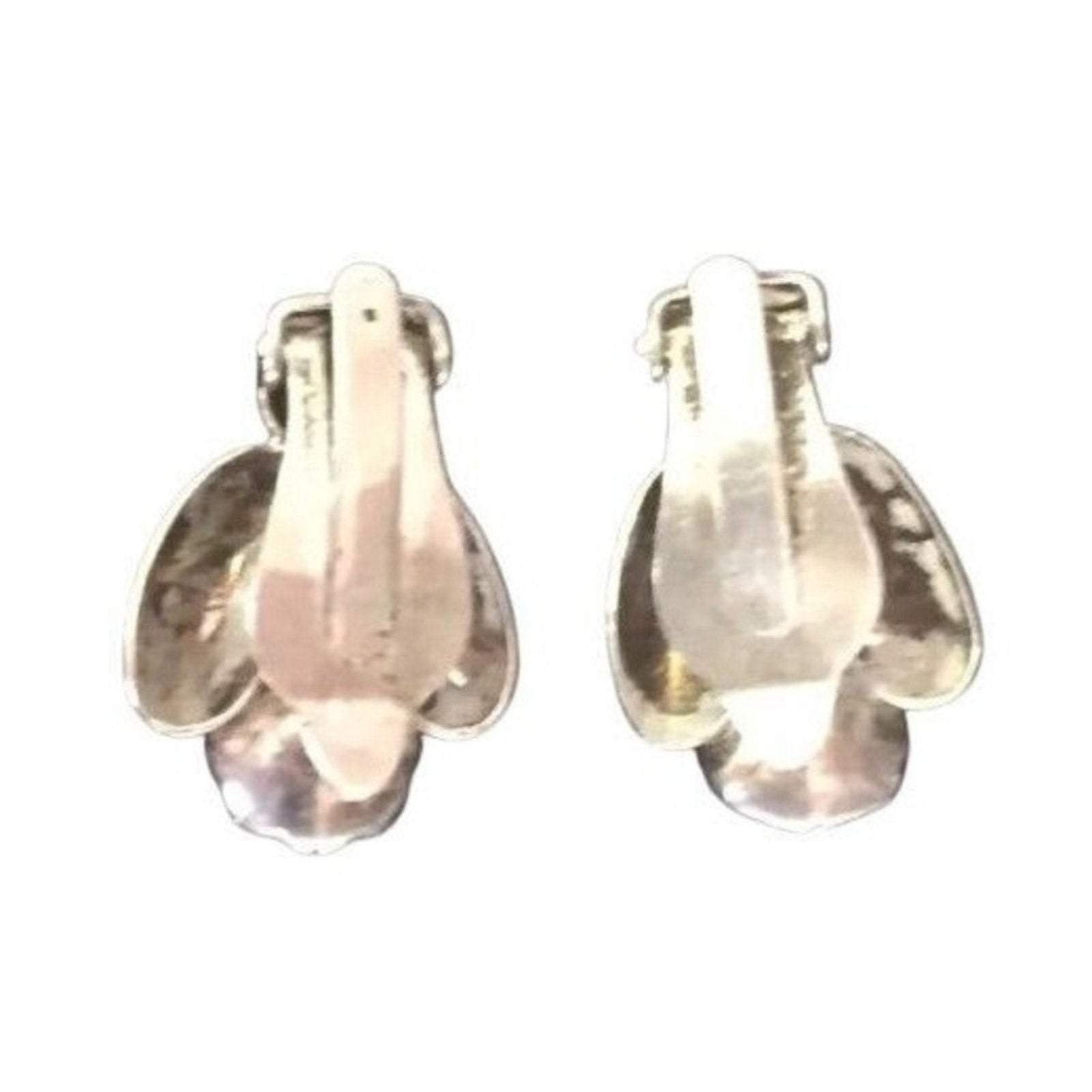 Max Standager Earrings Round Cut Aquamarine Sterling Silver 925 Clip On Denmark