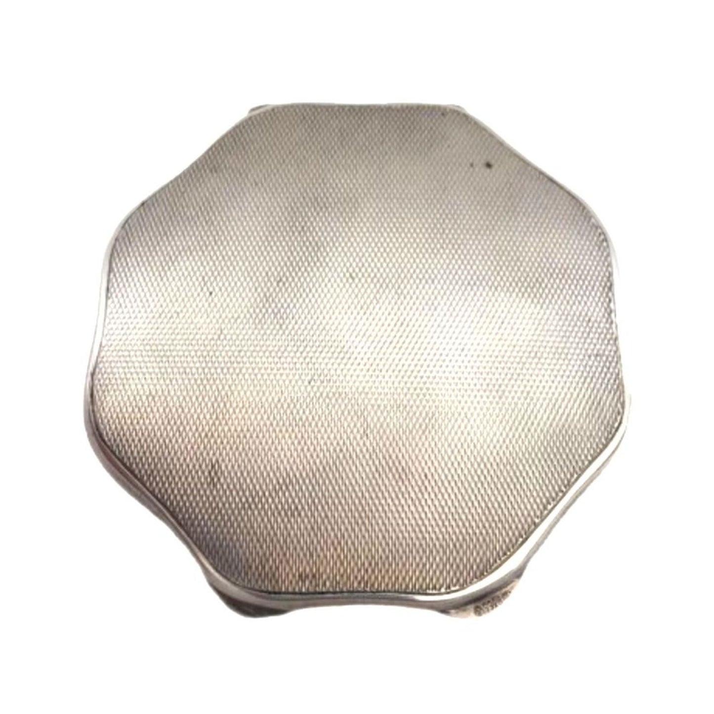 Antique Powder Compact Floral Ornate Silver Case 835 Engraved Austrian