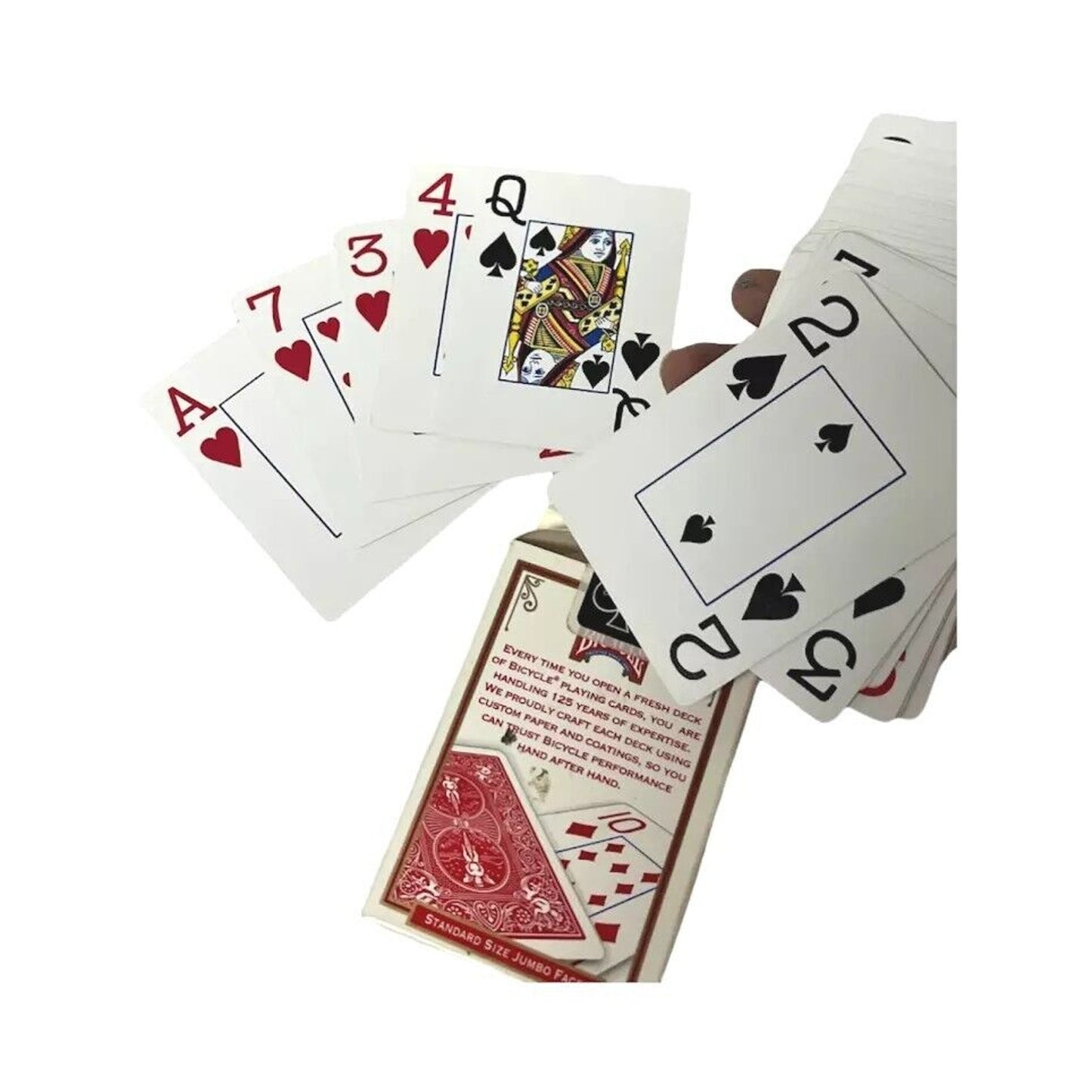 Vintage Deck of Bicycle Playing Cards Red Jumbo