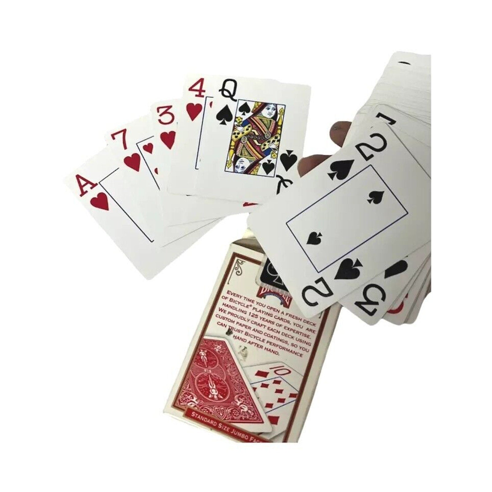 Vintage Deck of Bicycle Playing Cards Red Jumbo