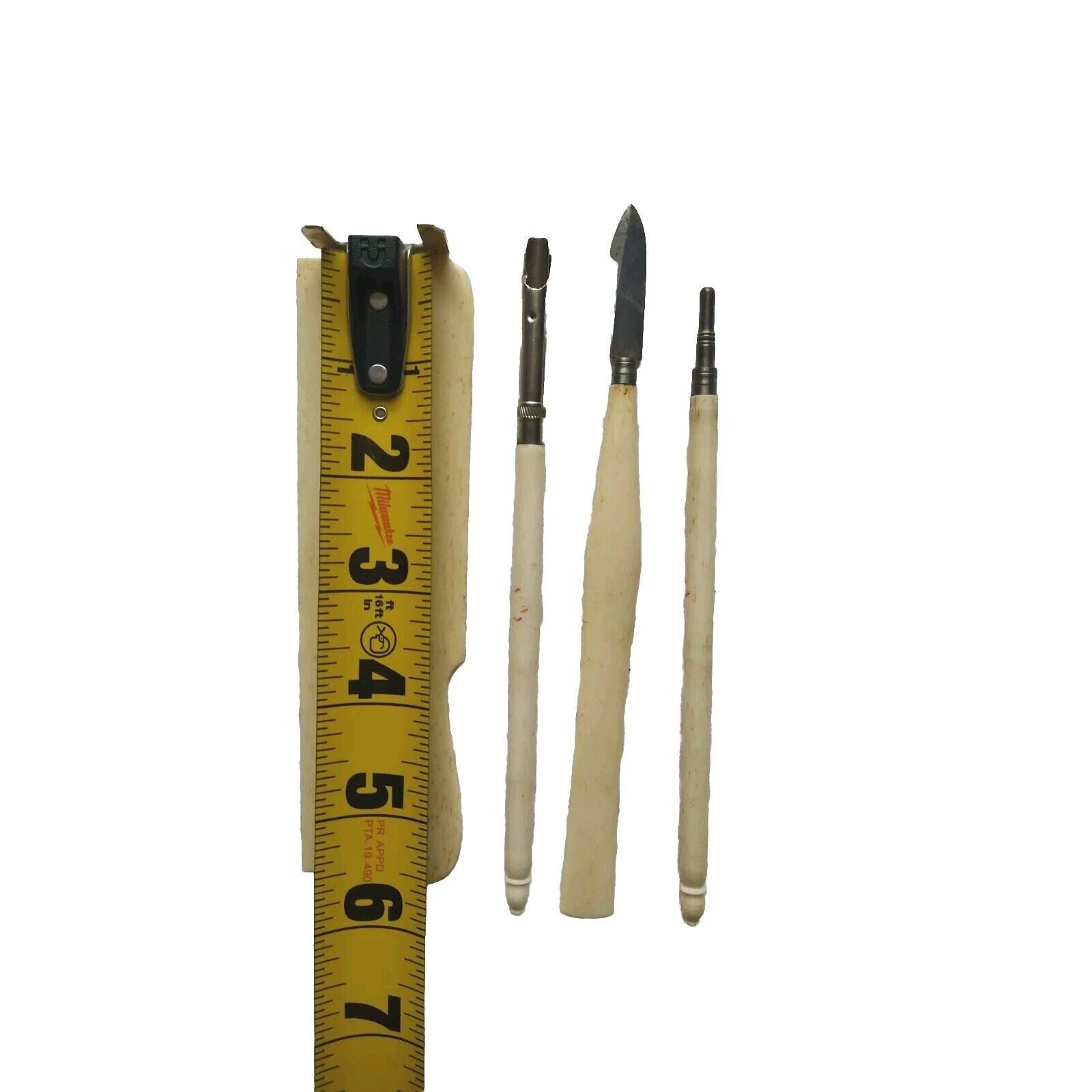 Rare Antique Set Bone Handled Grooming Tools Vanity Hair Nails 5 Pcs