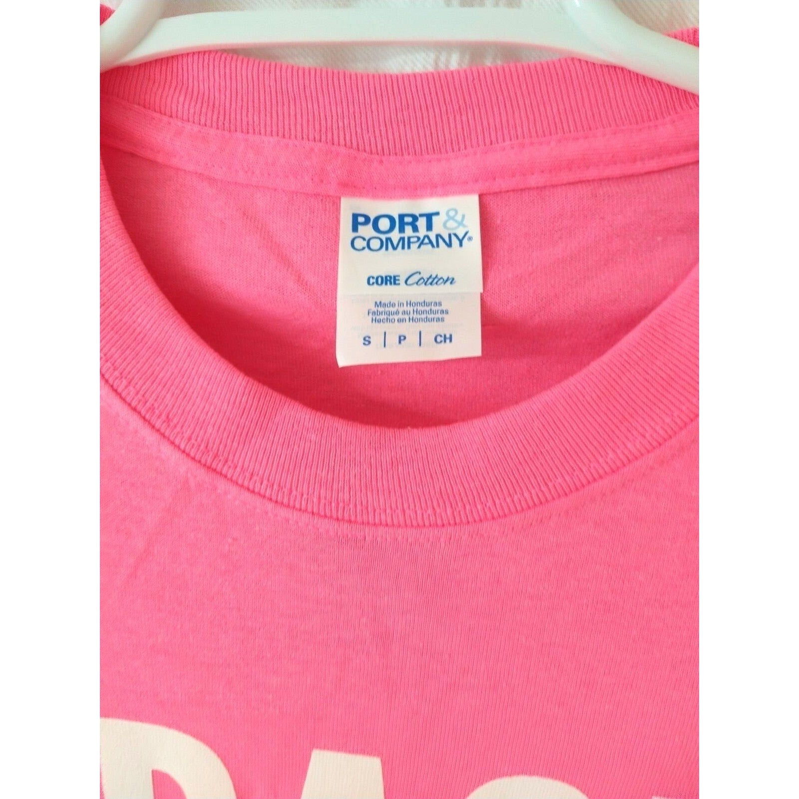 Port & Company Core cotton pink short sleeve women's t-shirt S