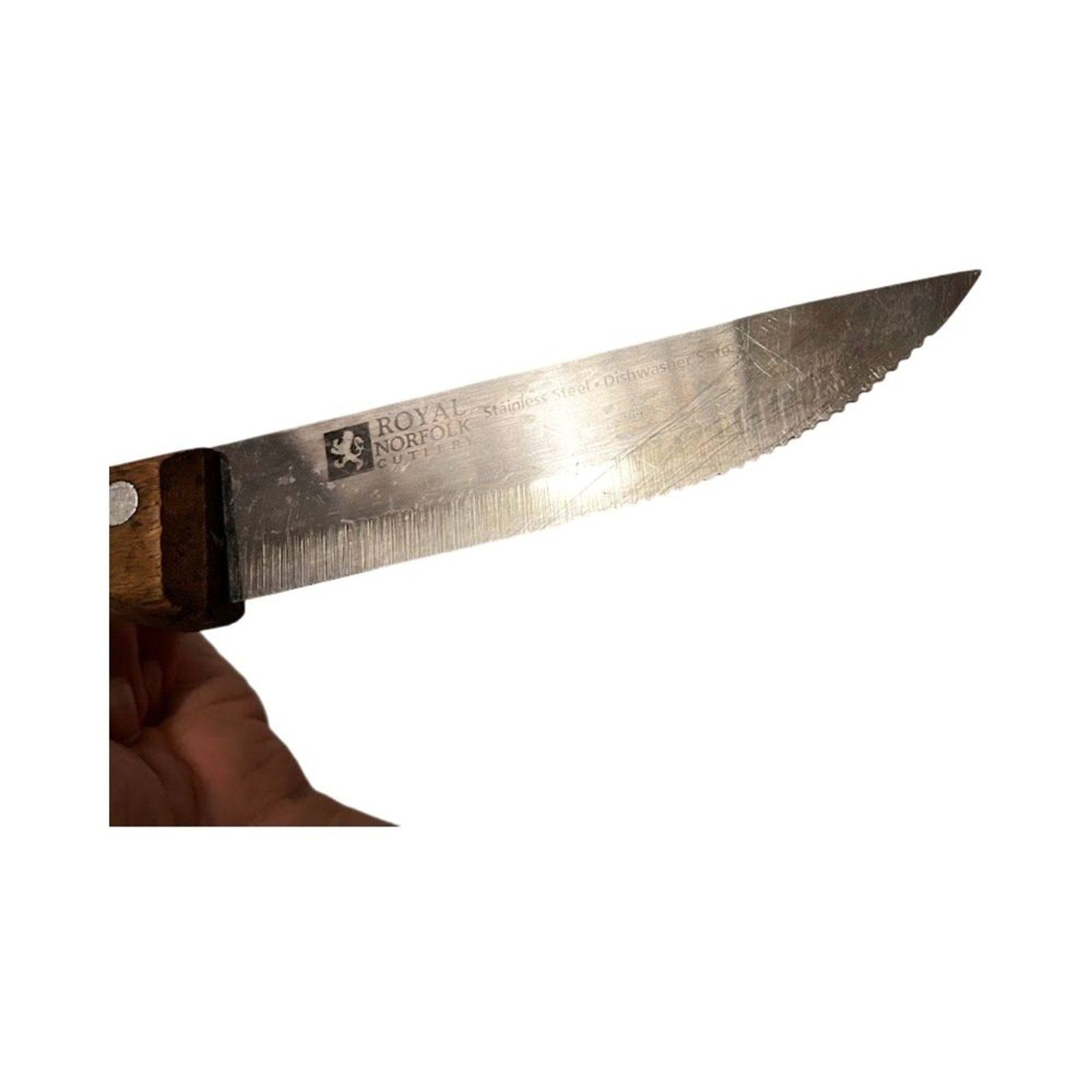 Royal Norfolk Steak BBQ Knife Stainless Steel Wooden Handle Kitchen Cutlery