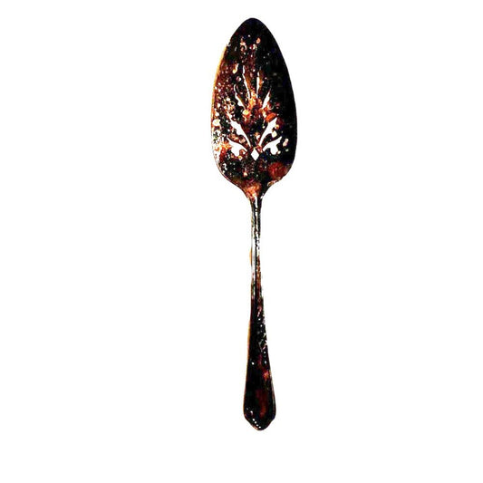 Antique Slotted Spatula Spoon Cake Serving Silver Plated Kitchen Flatware