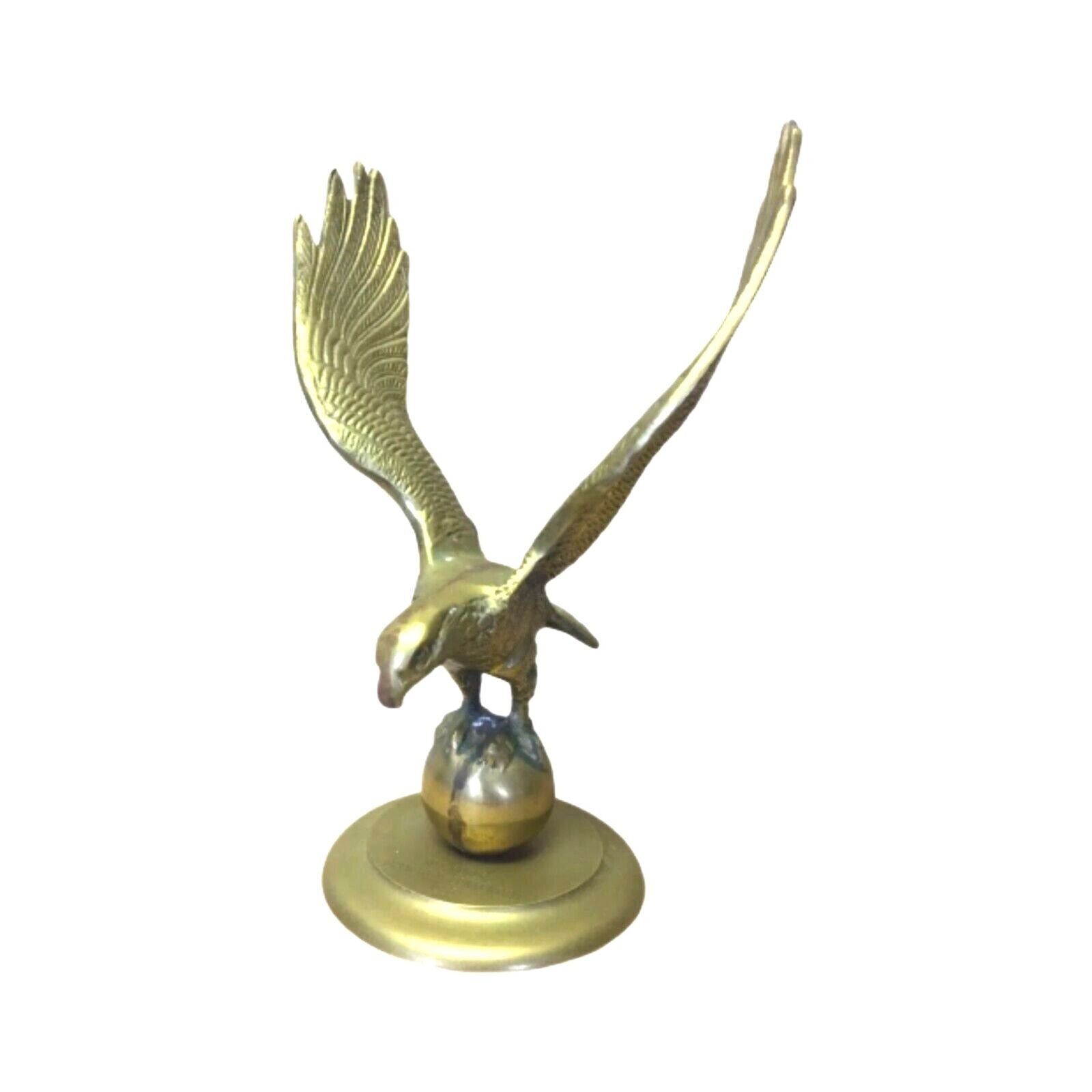 Vintage Eagle Globe Brass Trophy Figurine - Roy Rogers Franchise Convention 1985