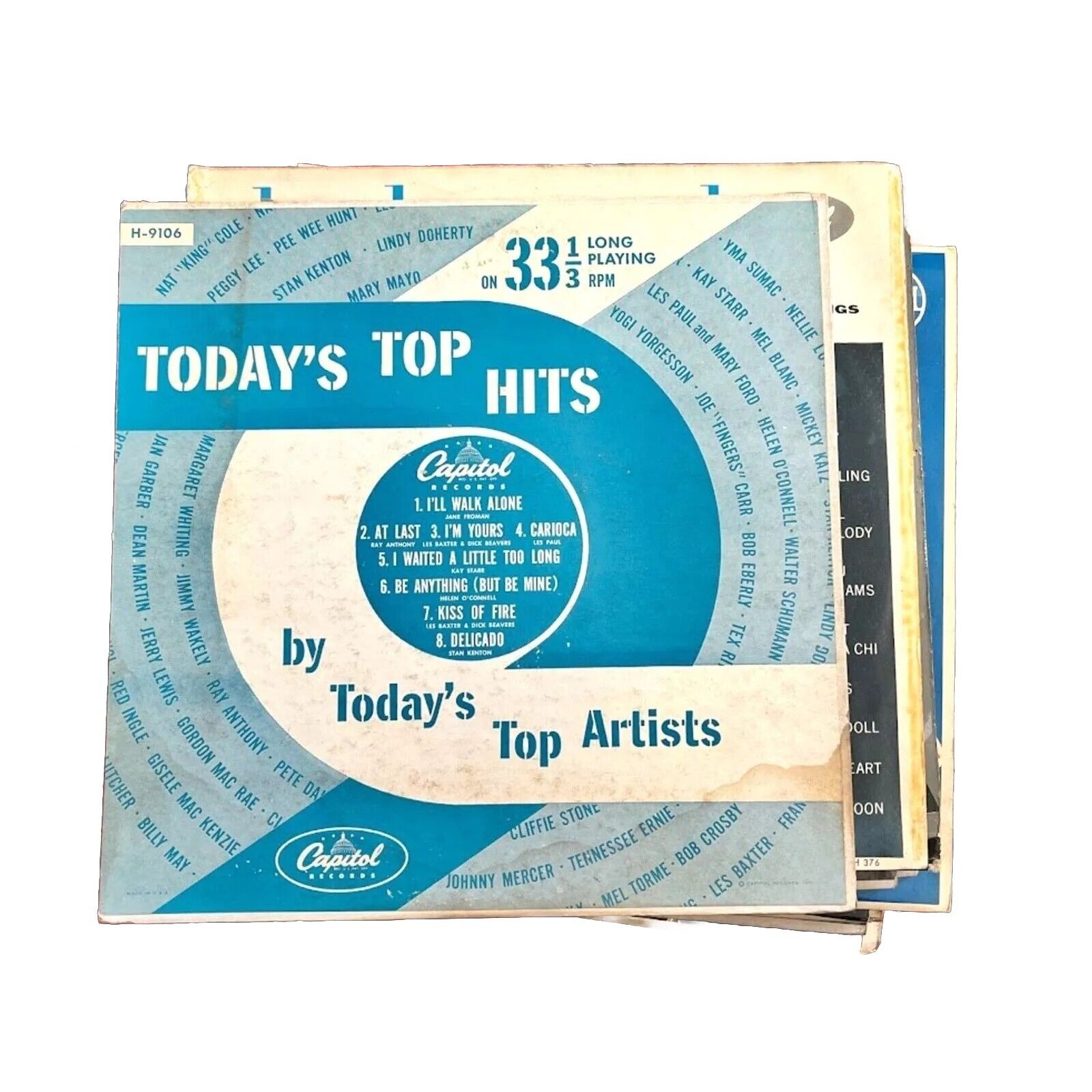 Today's Top Hits-By Today's Top Artists H9106 Capitol Records 10" Vinyl Lp