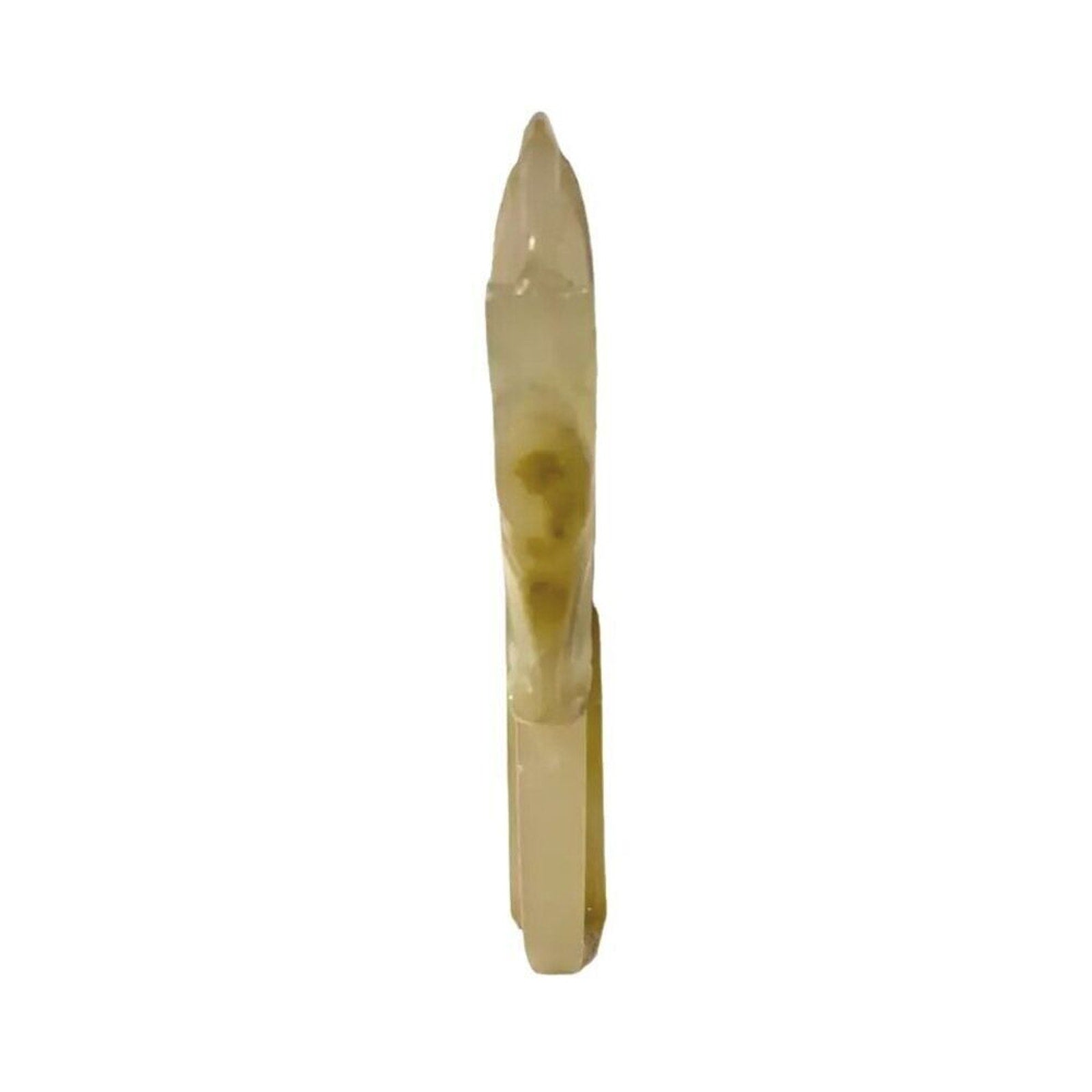 Antique Carved Onyx Horse Head Bookend Figure Paper Weight Yellow-Brown 10"H