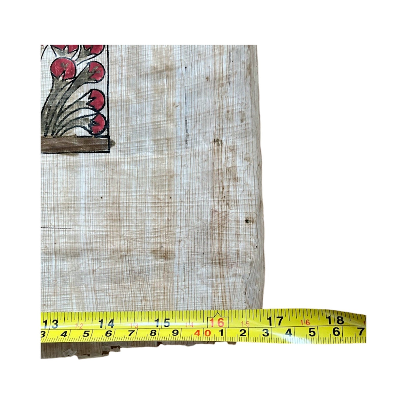 Genuine Egyptian Papyrus Paper Hand Painted Painting Signed 24"X17"