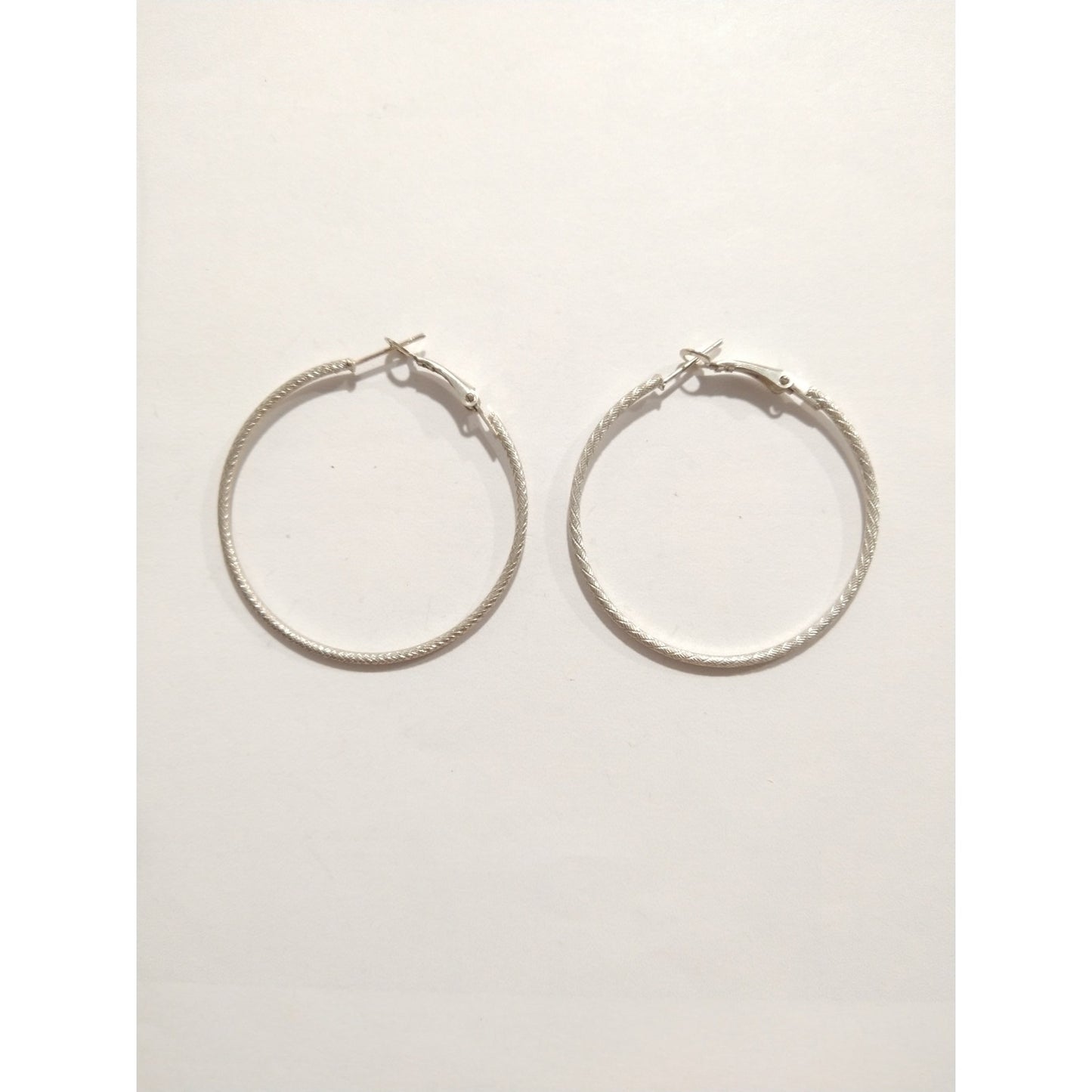 Vintage Silver Plated Hoop Earrings Lightweight