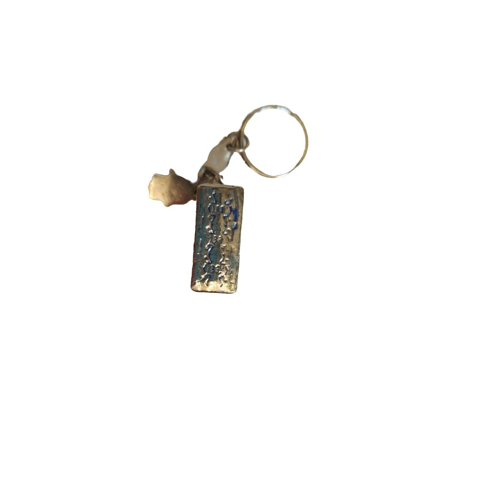 Metal Keychain with Torah Hebrew Prayer Book Hamsa Eye for Blessing Israel