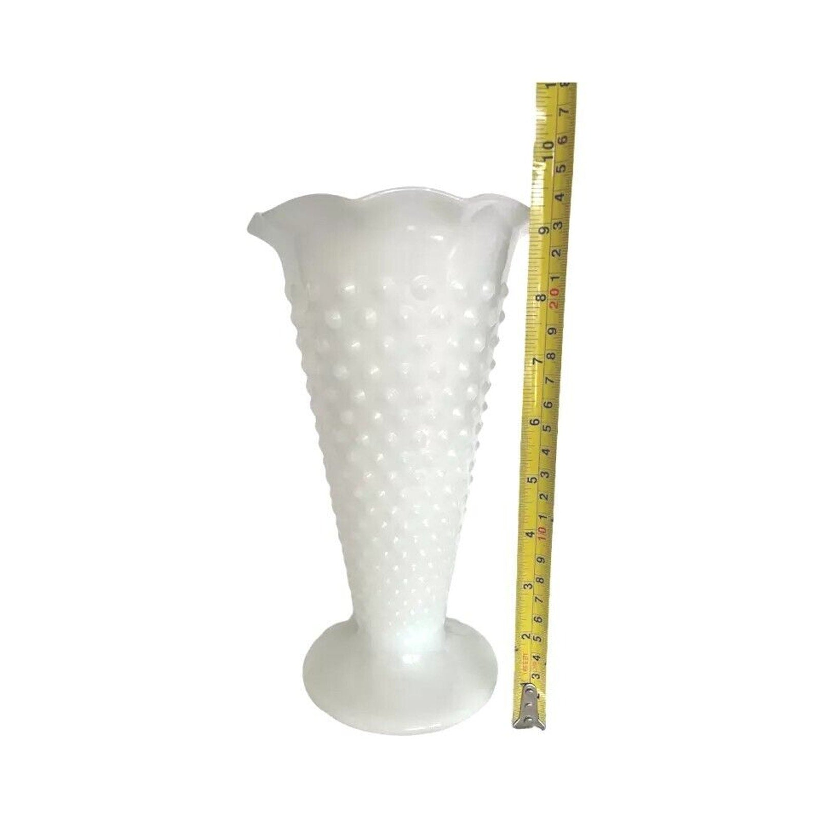 Vintage Large Hobnail Vase Milk Glass Anchor Hocking