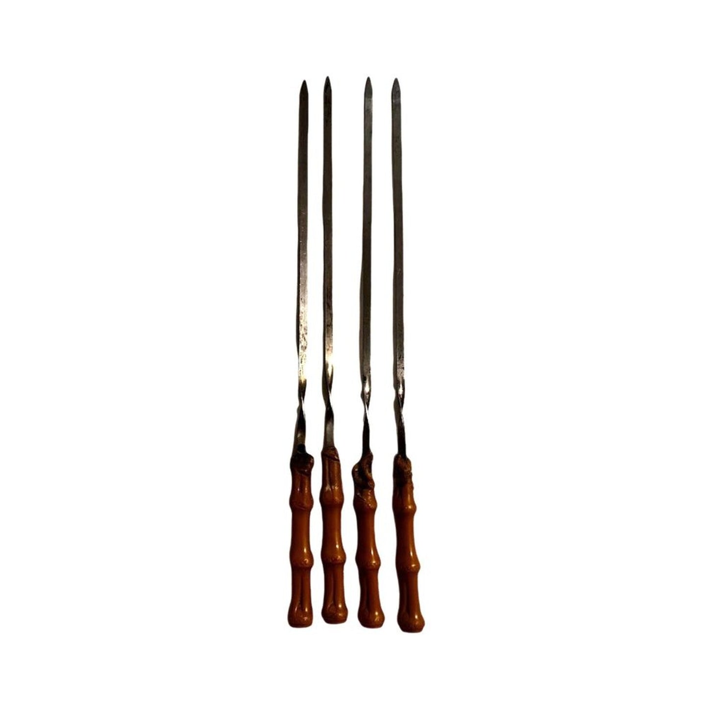 4 PCs Meat Skewers For Grill Metal Sticks Kebob Barbecue Tool