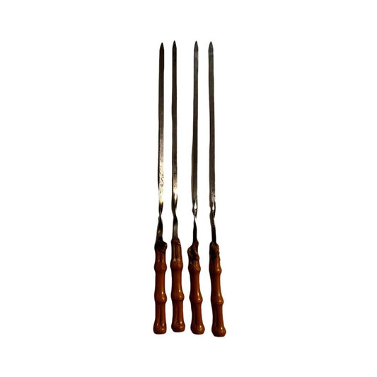 4 PCs Meat Skewers For Grill Metal Sticks Kebob Barbecue Tool