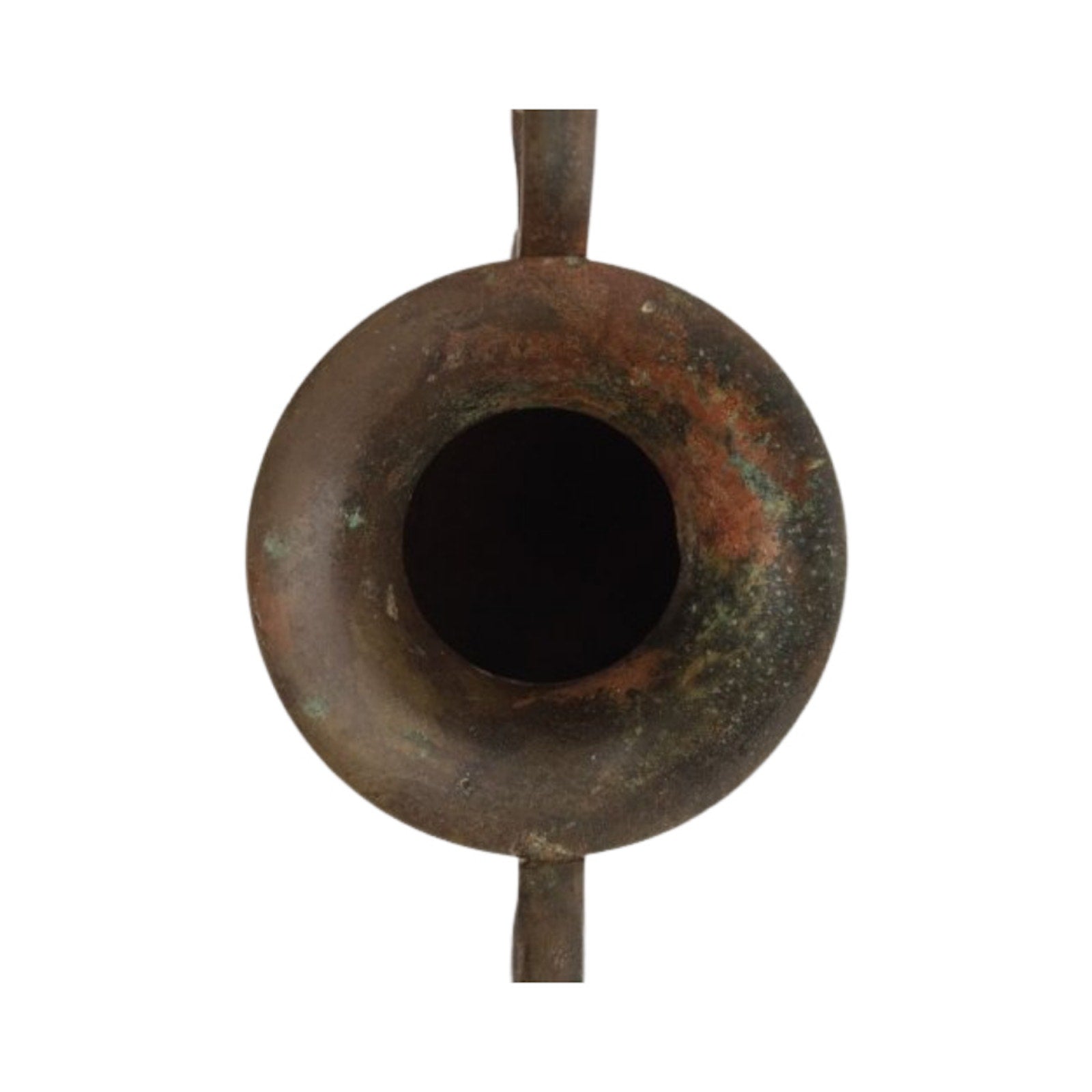 Antique Ancient Byzantine Urn Vase Solid Bronze With Handles East Roman