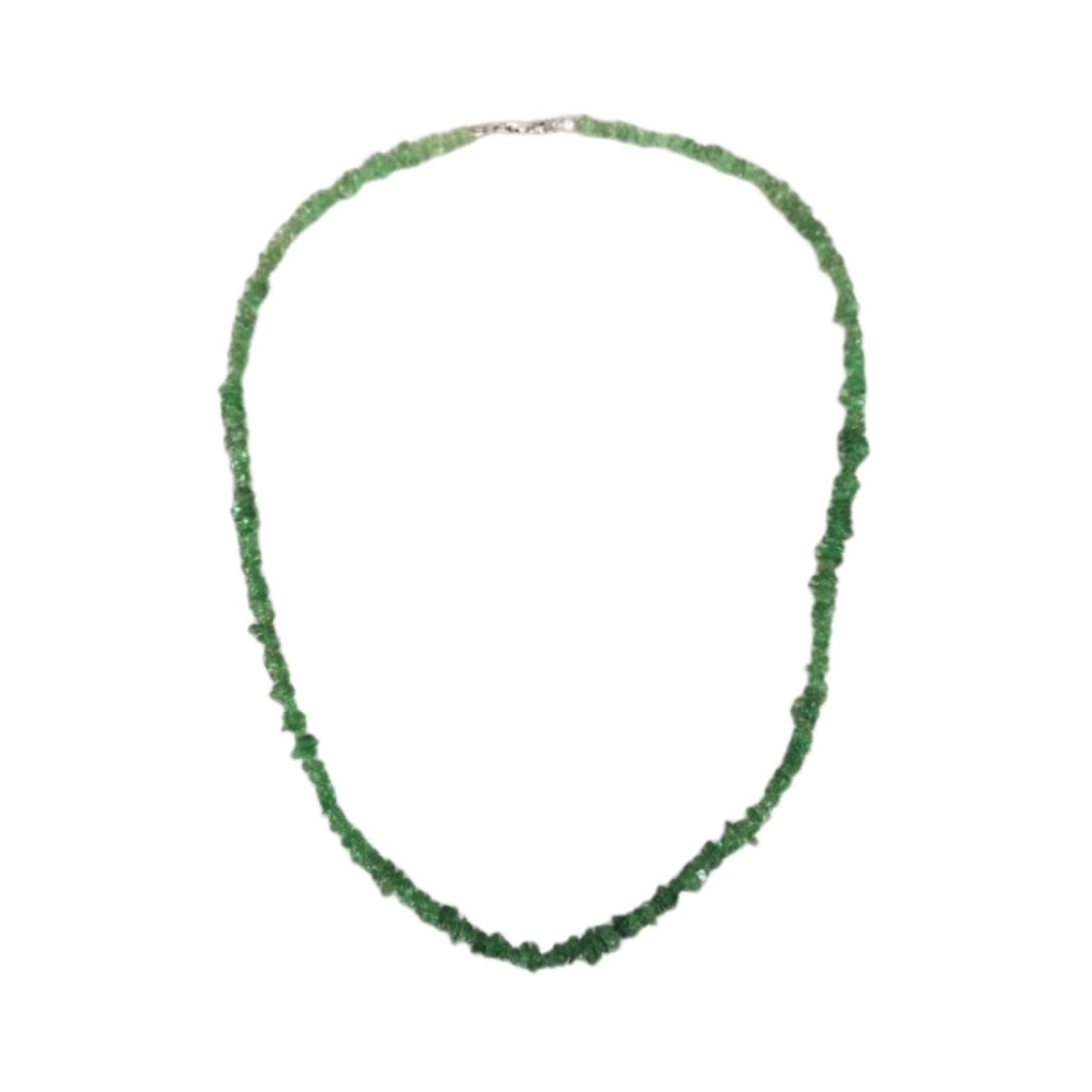 Natural Gemstone Necklace Bracelet Chrome Diopside Sterling Green Uncut Chips